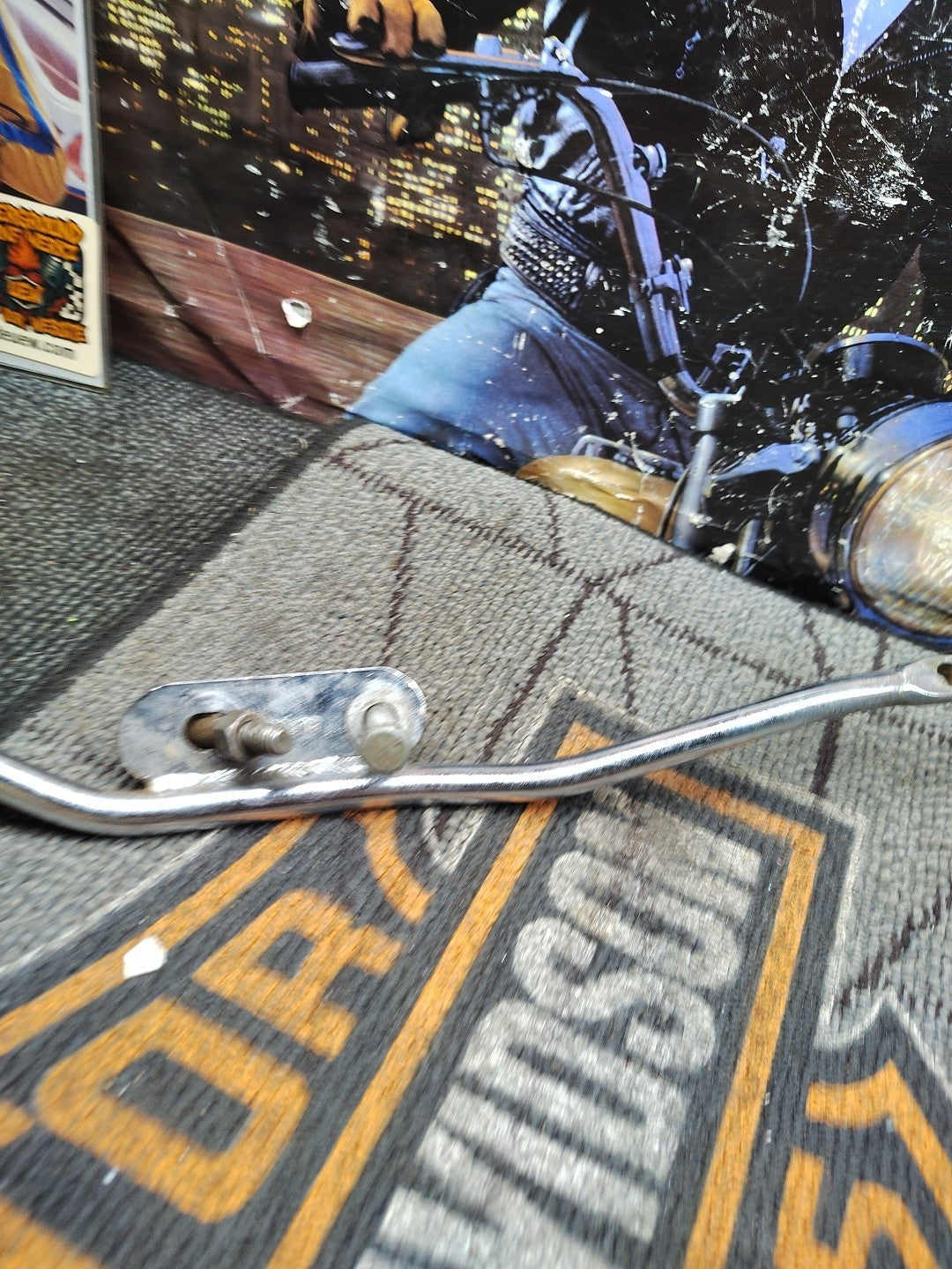 HARLEY DAVIDSON FL FLH CHROME EXHAUST BRACKET MOUNT DYNO POWER DRAG PIPES