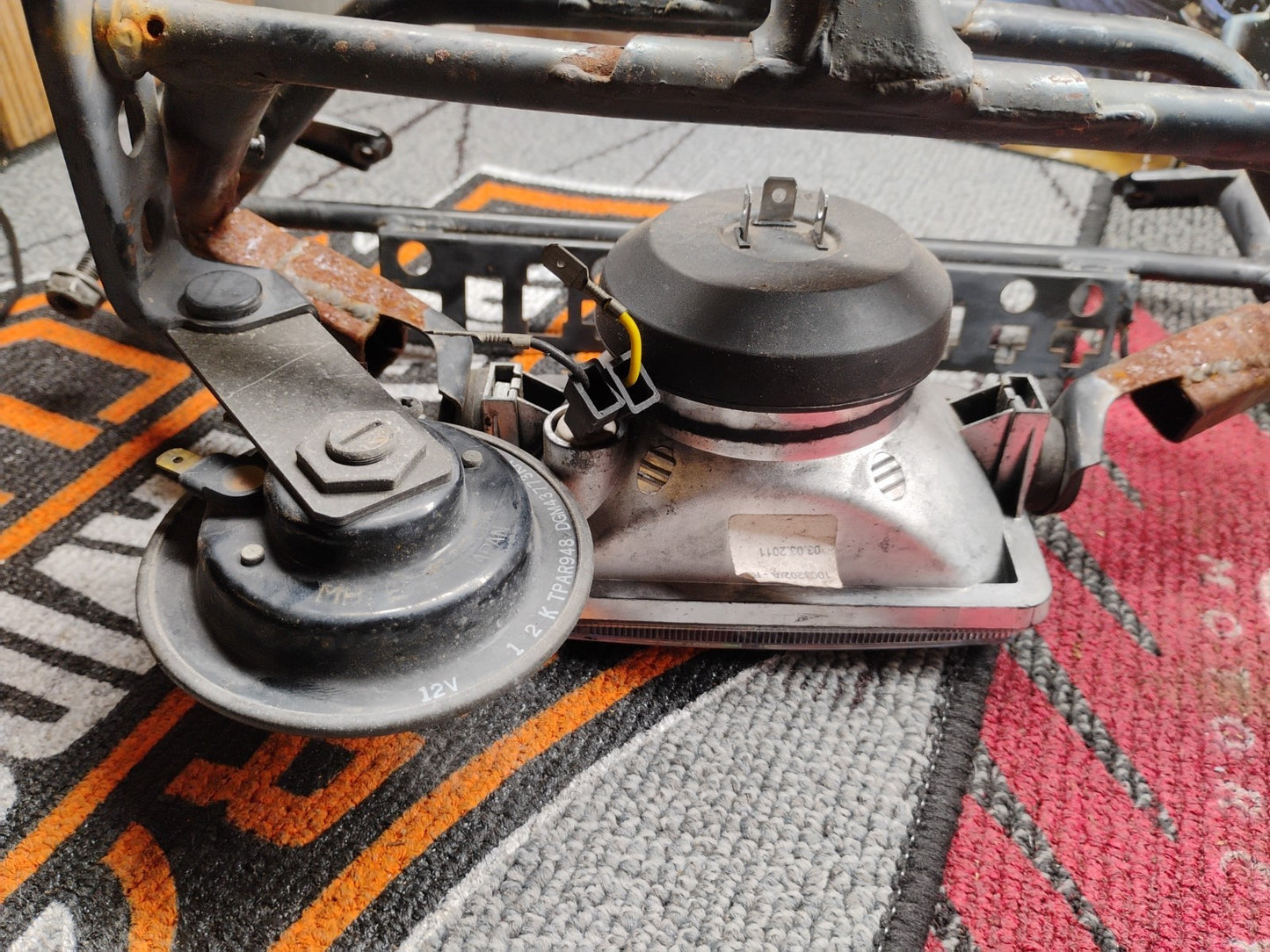 Upper fairing stay bracket F2 CBR600 With Headlight & Horn