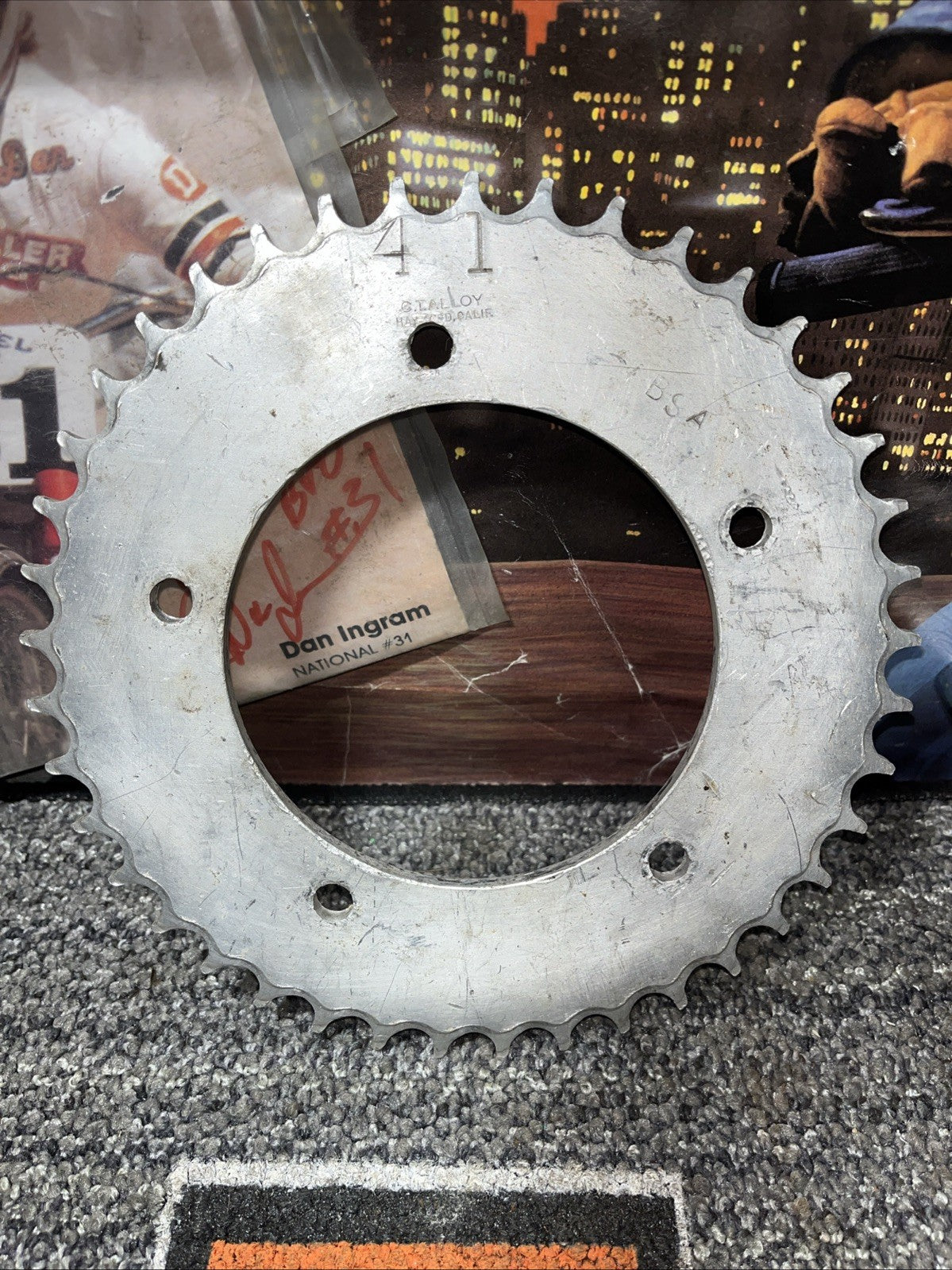 Vintage Flat Track Racin 41 Tooth CTA Alloy Hayward California BSA Rear Sprocket