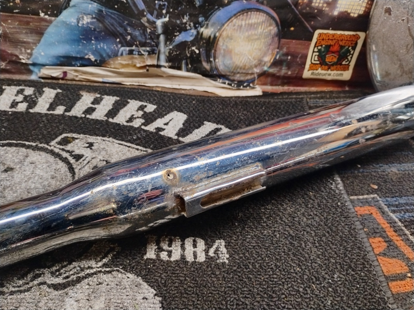 Harley-Davidson Ironhead Sportster Drag Pipes Exhaust Set 1957-1985