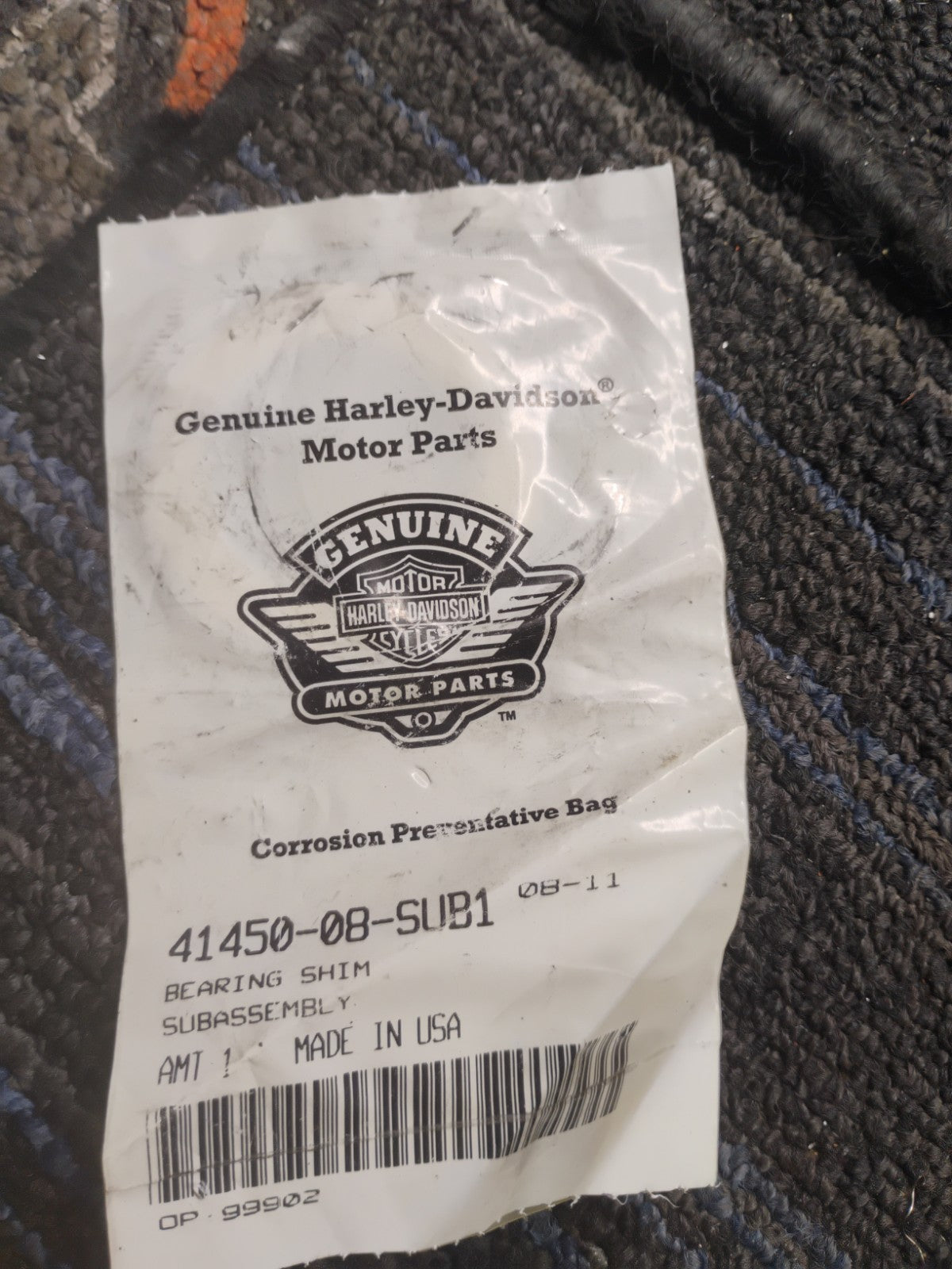 Harley-Davidson OEM 41450-08-SUB1 Bearing Shim Subassembly NOS