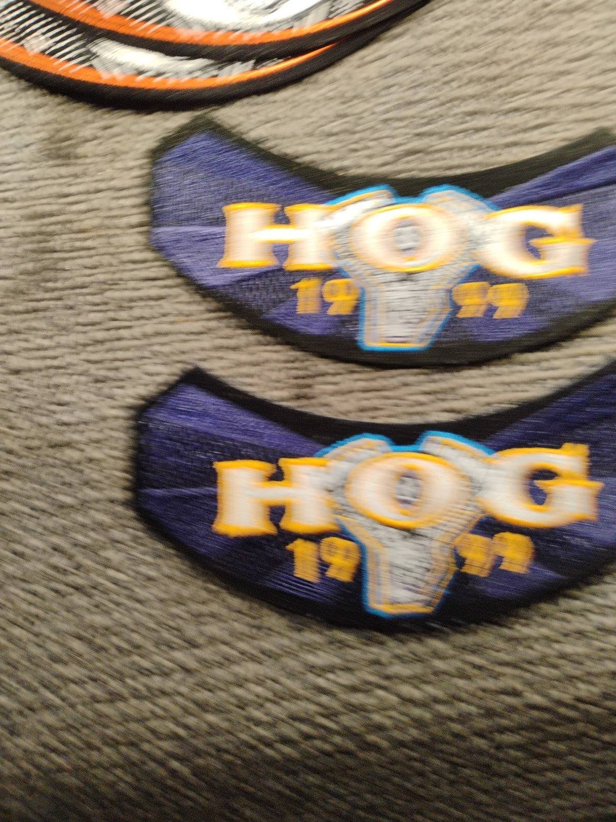 HARLEY DAVIDSON HOG 1999 EMBROIDERED PATCH MOTORCYCLE BIKE CHOPPER 5 7/8" x 2"  