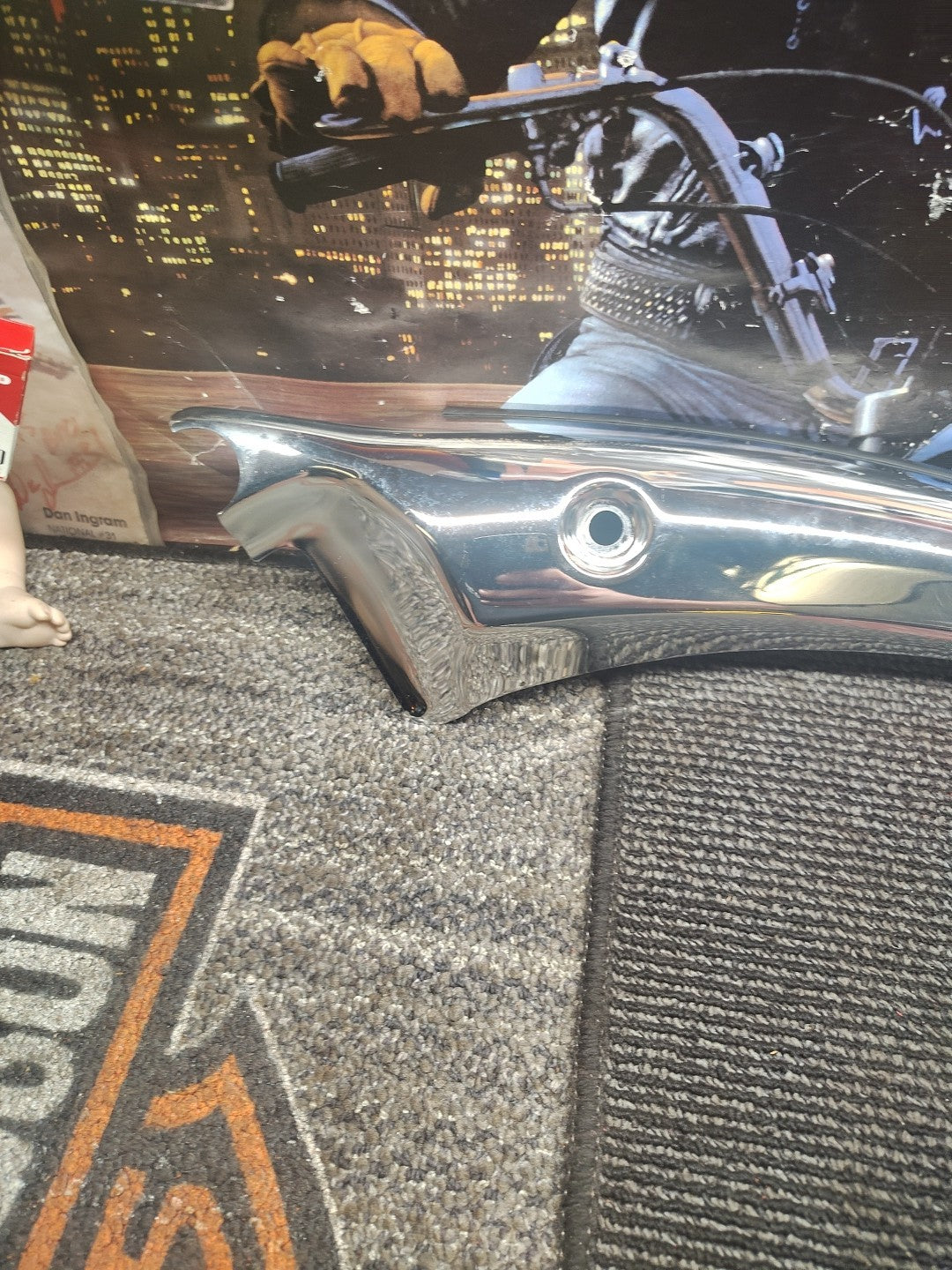 Triumph Rocket III 3 Rear Fender Support CHROME A