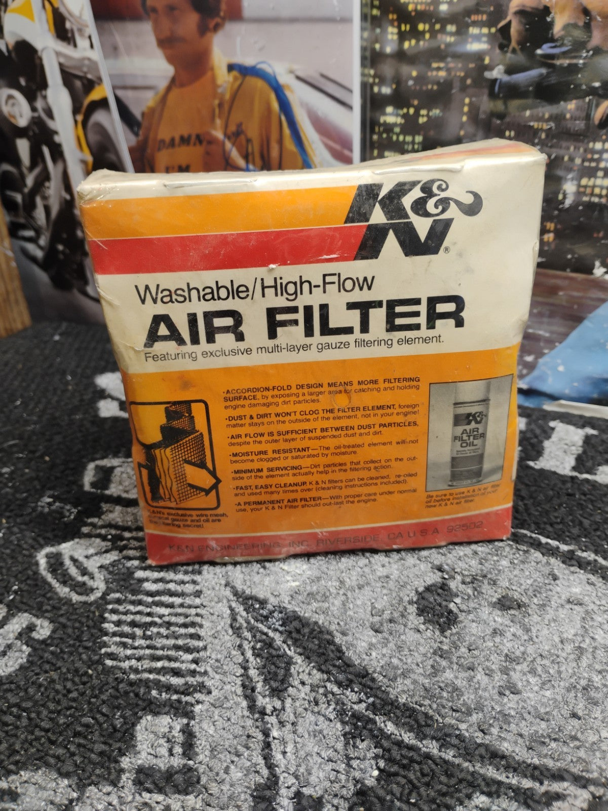 NOS Washable/High-Flow Air Filter CB650 K&N HA75/80 (1980)