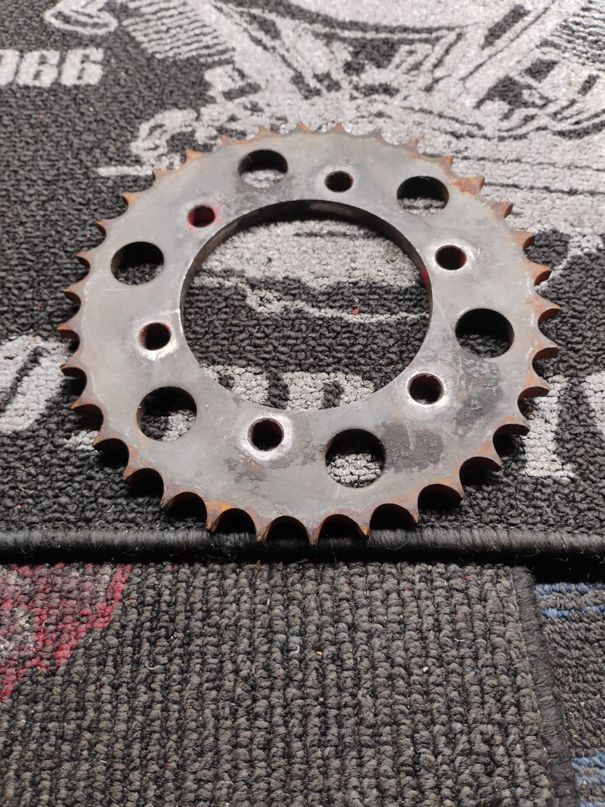 OEM rear sprocket from 76 Yamaha XS650 motorcycle 