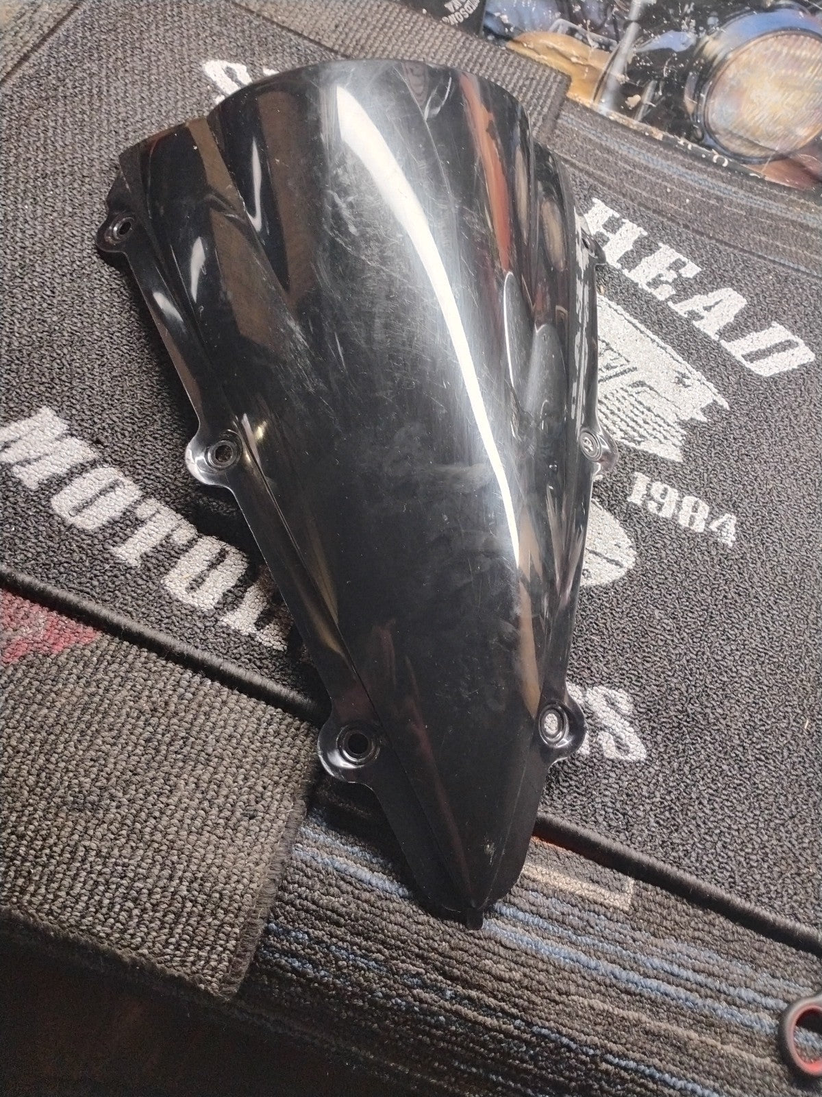 Motorcycle Black Windshield for Yamaha YZF R1 2004-2006 ABS Plastic Windscreen