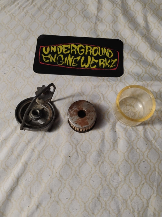 Glass Fuel Bowl and Filter Assembly For 1956-1957 Chevy and GMC Pickup Trucks