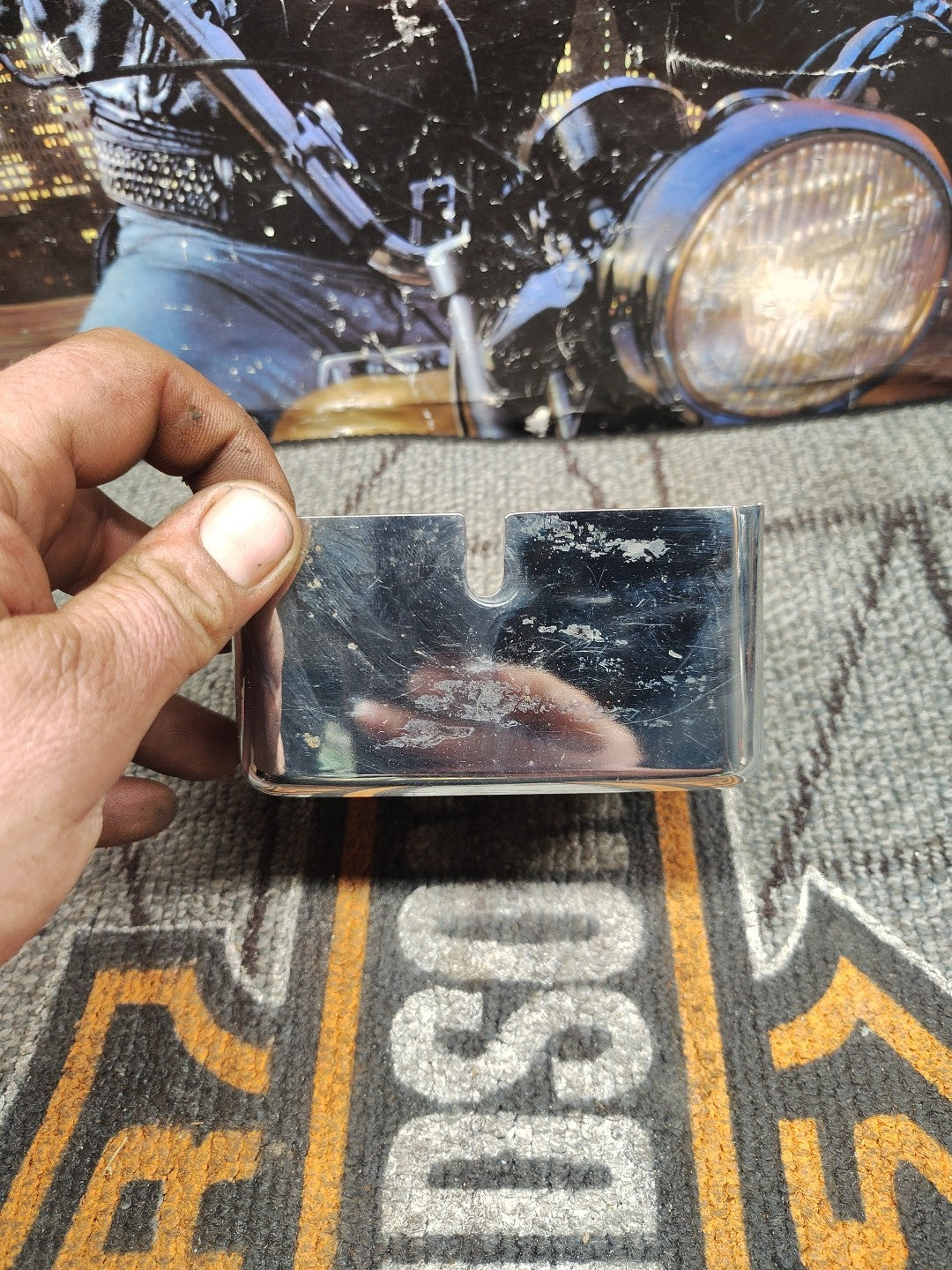 Harley Davidson Chrome Shovelhead Big Twin Ignition Coil Cover used ignition cov