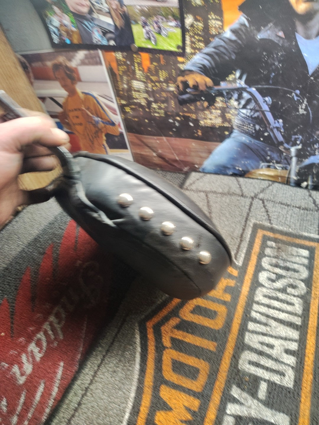 HARLEY DAVIDSON TOURING DRIVERS BACK REST STUDDED