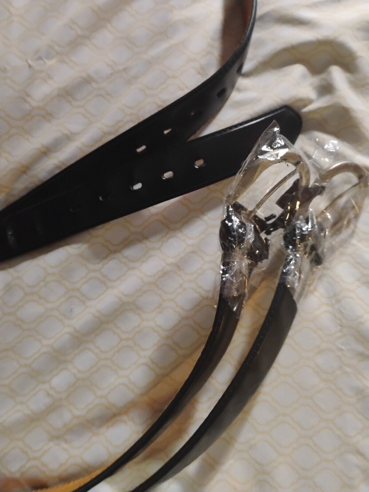 USA Eagle Genuine Leather Belt Size 34-36 Black Vintage USA American Bald Eagle