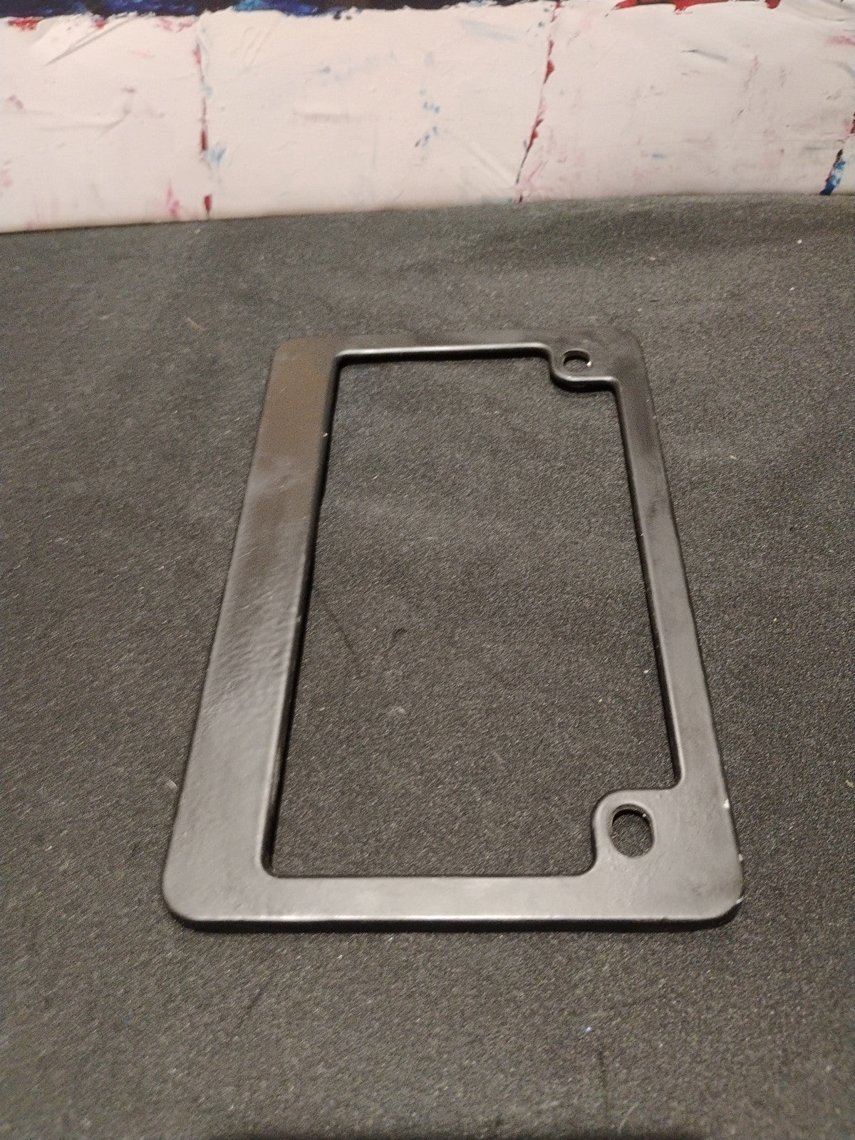 Basic Black Motorcycle License Plate Cover Holder 