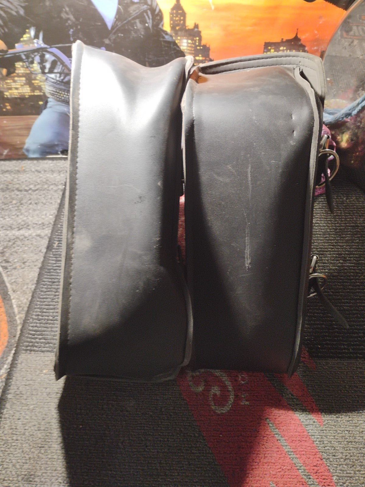 Vegan Leather Softtail Swing Arm Bags