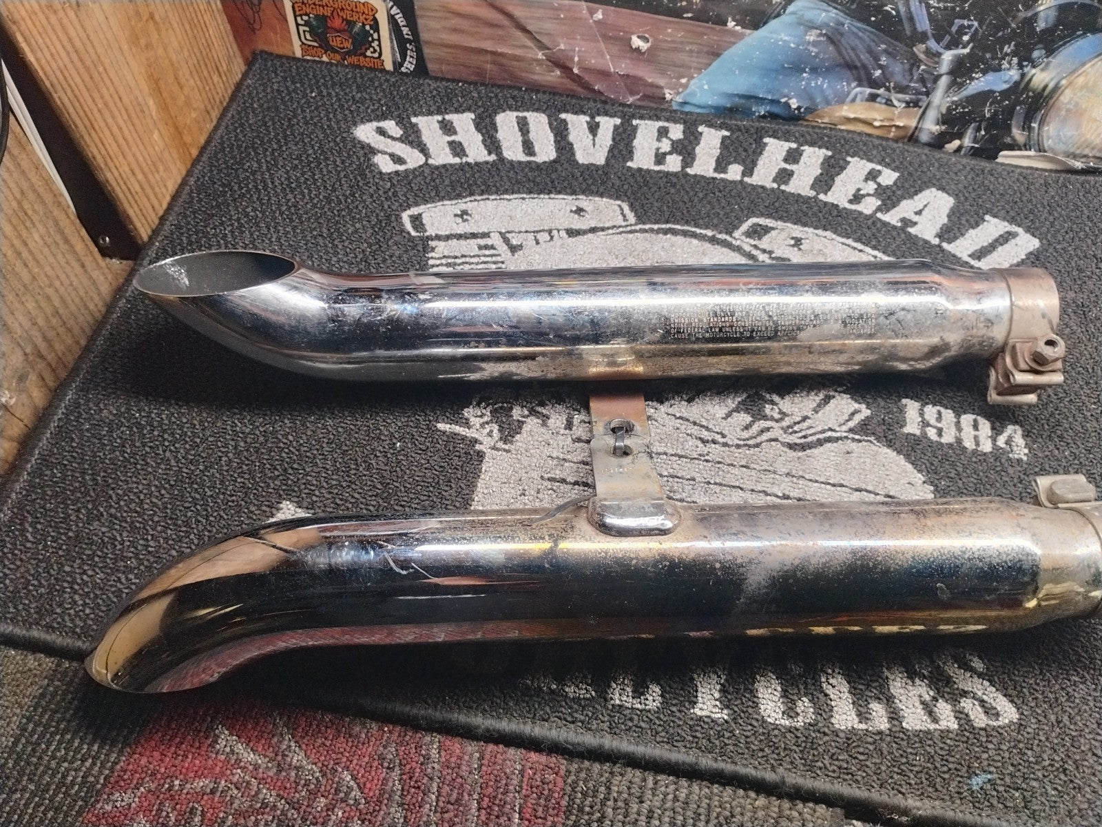 HARLEY SCREAMIN EAGLE DUMPER SLIP ON MUFFLERS TOURING FLHT FLHX FLHR 95-16 OEM