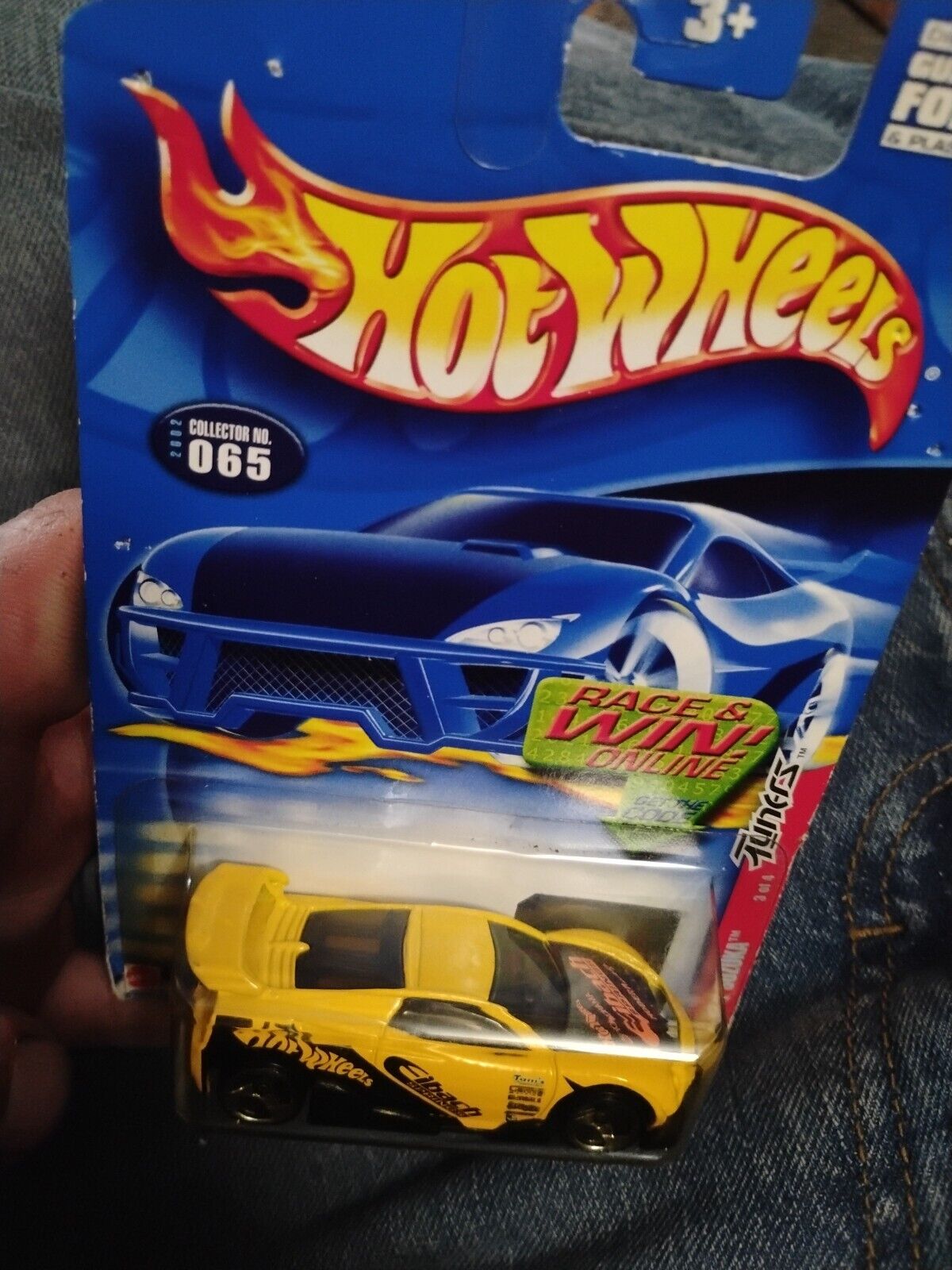 2002 Hot Wheels #65 Tuners Series 3/4 MS-T SUZUKA Yellow w/Chrome 3 Spoke Wheels
