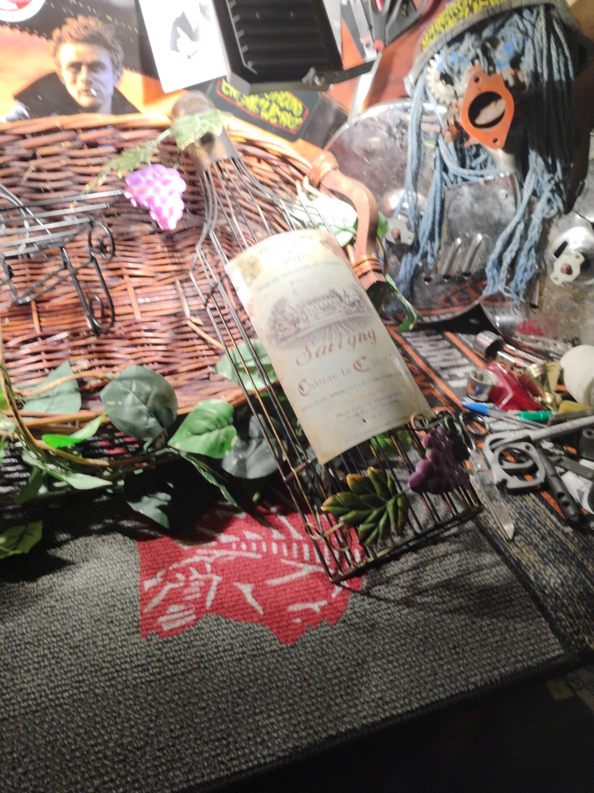 Champagne and Wine Bottle Cork Holder Bar Display and Other Wine Home Decor 