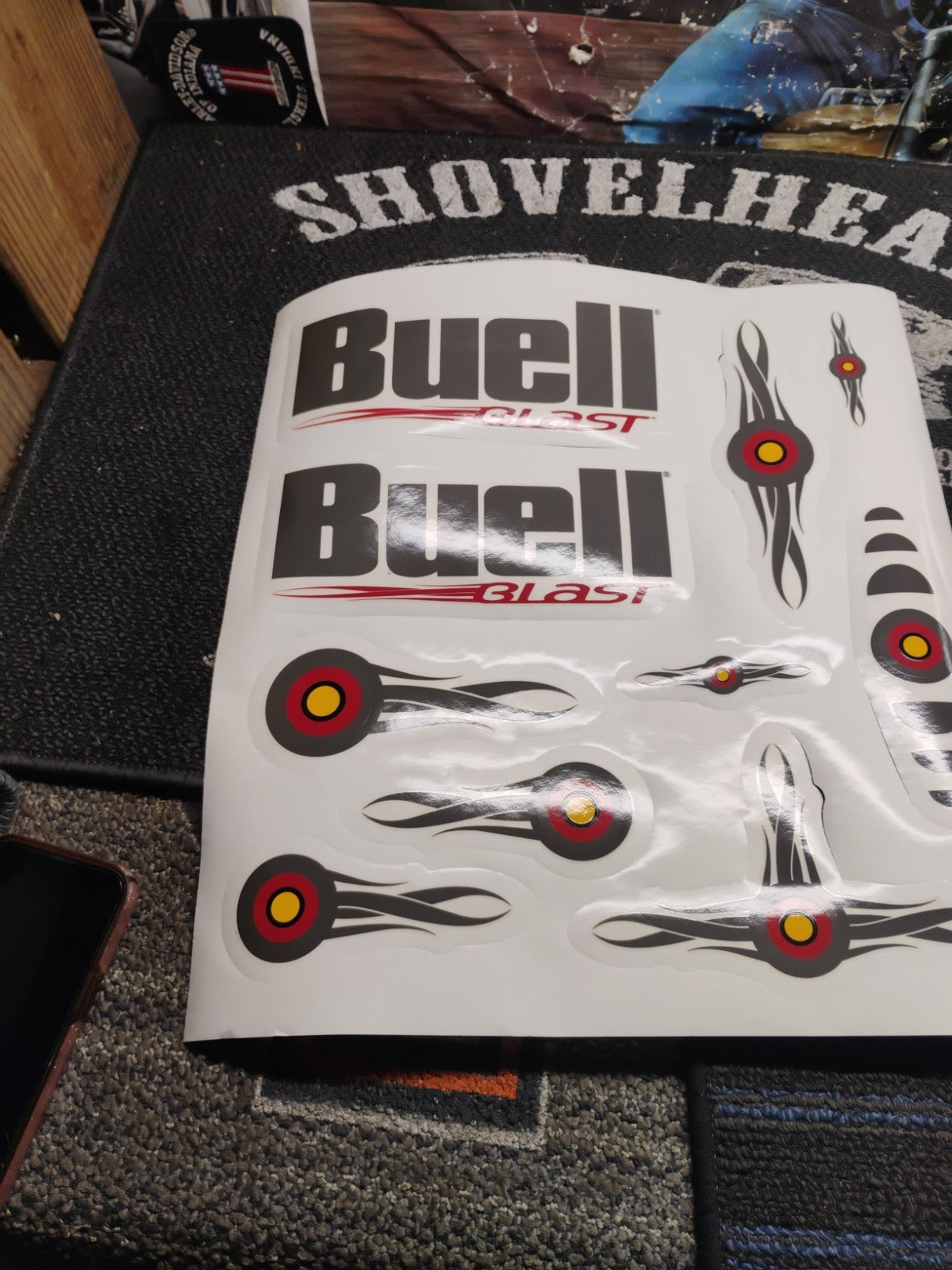 NOS Buell Blast Mesa Personal FX Art Decal Set 2 H-D 13622-00Y
