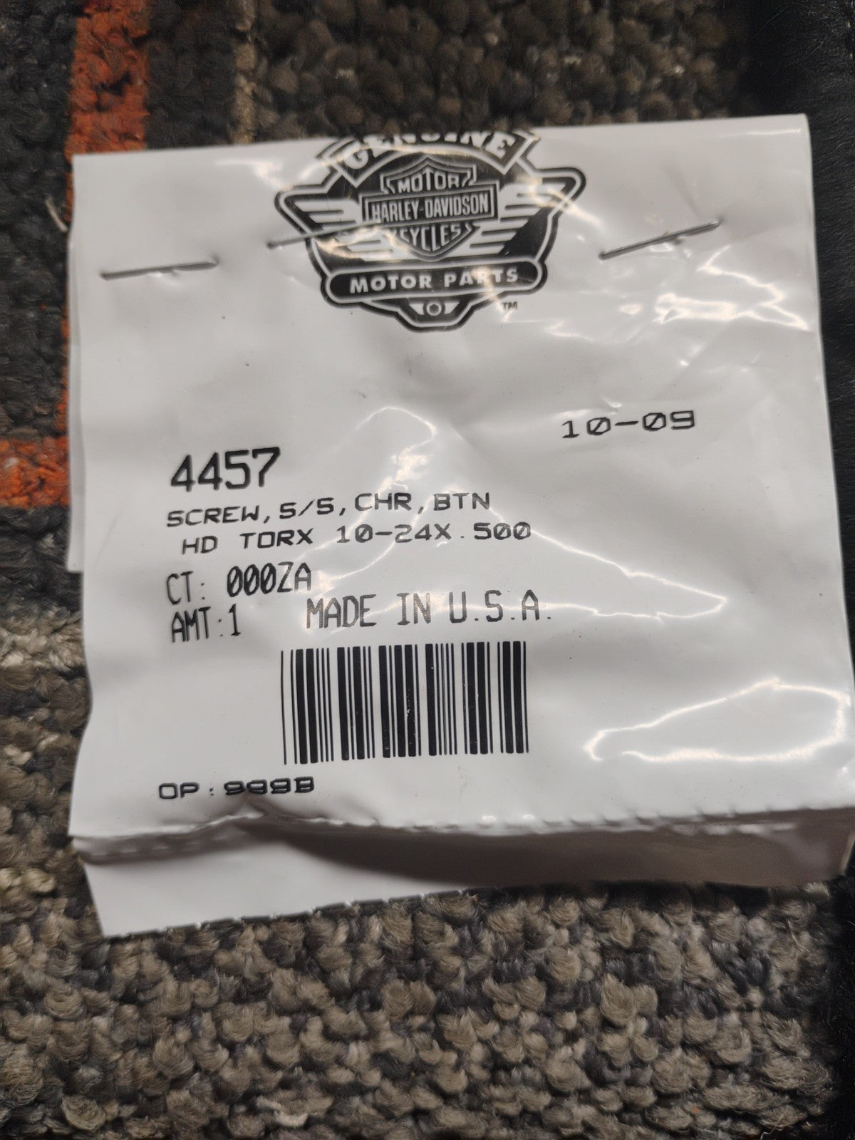 Harley-Davidson OEM 4457 Chrome Button Head Torx Screw NOS