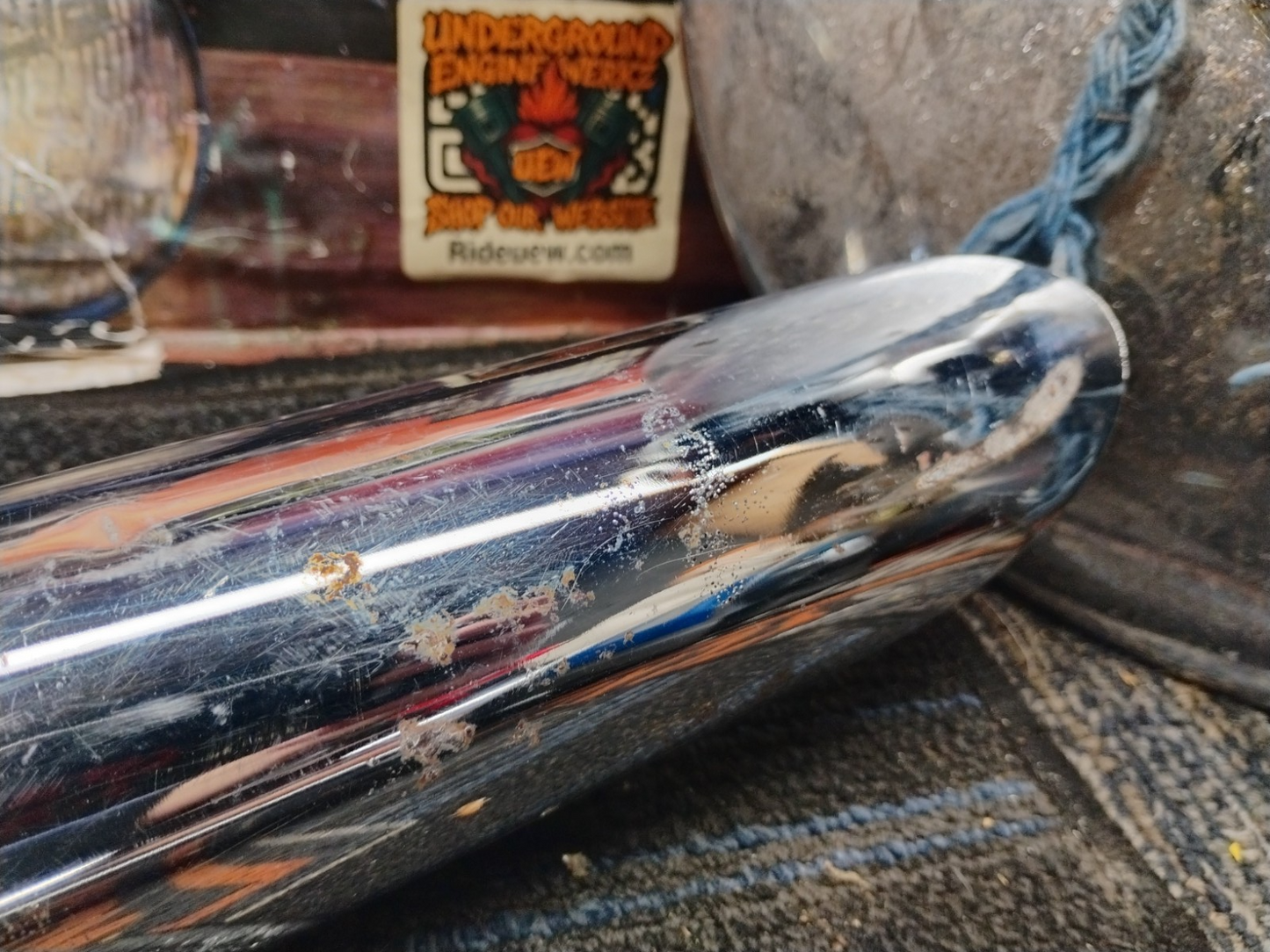 “Harley-Davidson Shovelhead Slash-Cut Drag Pipes Exhaust Set (Aftermarket)”