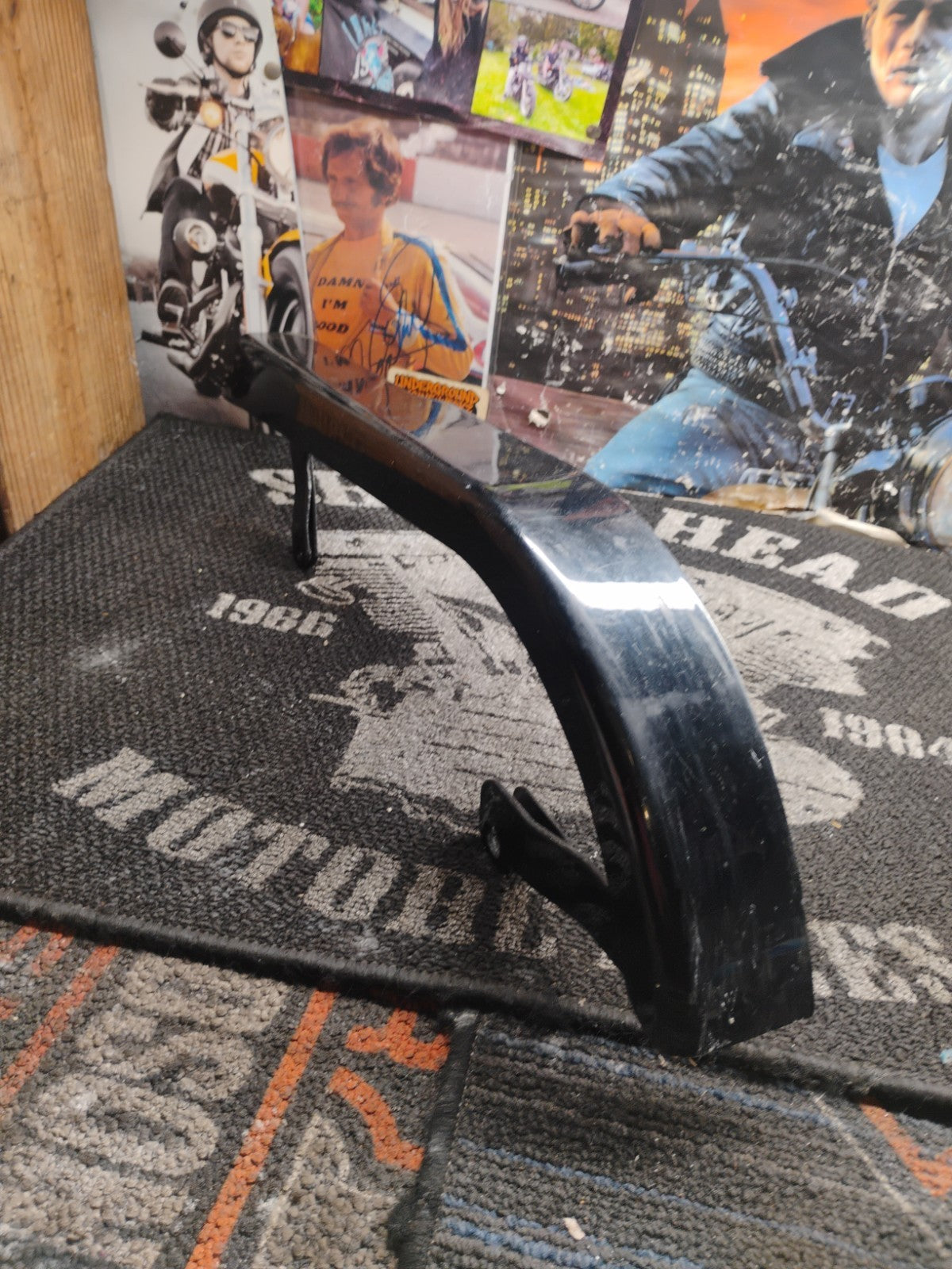 OEM Harley-Davidson Ironhead Sportster Rear Chain Guard Black Steel