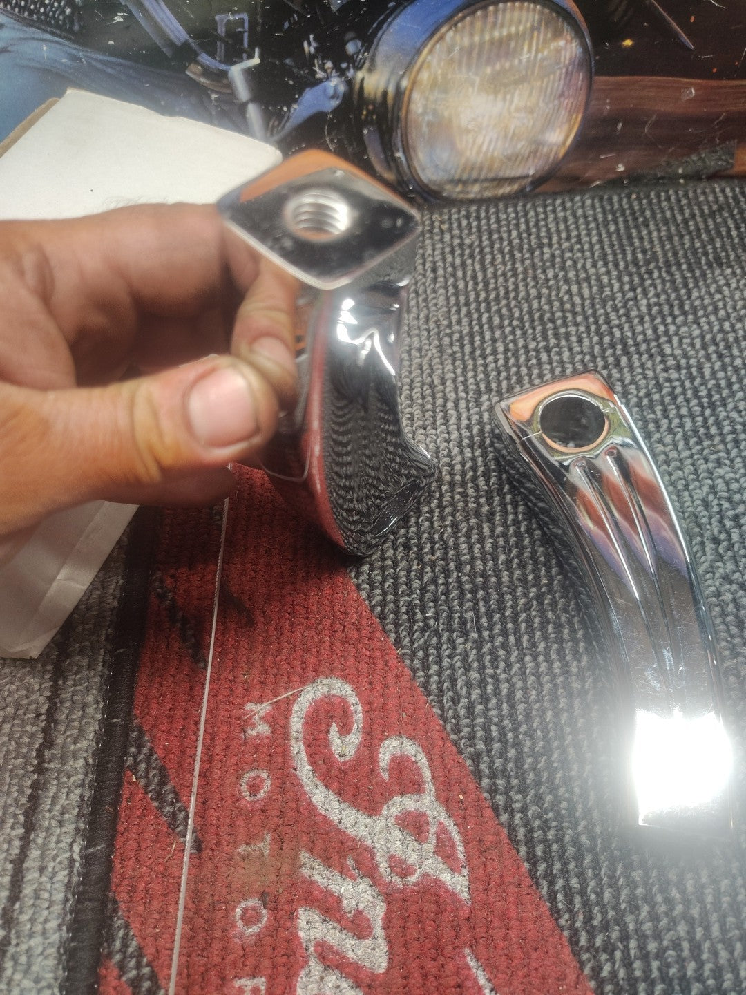 HARLEY DAVIDSON HANDLEBAR CHROME PULL BACK RISER RISERS 6.5"In