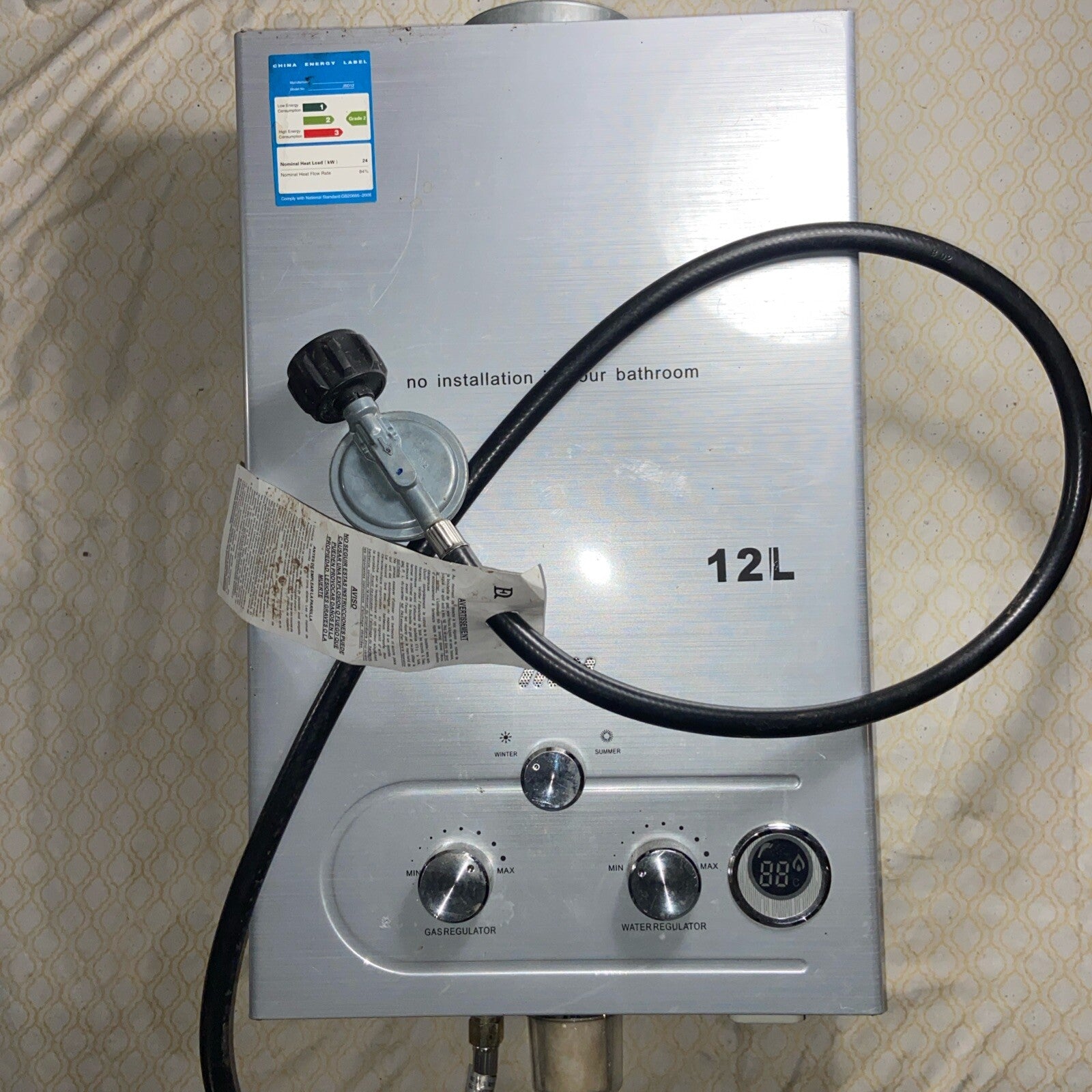 12L Propane Water Heater