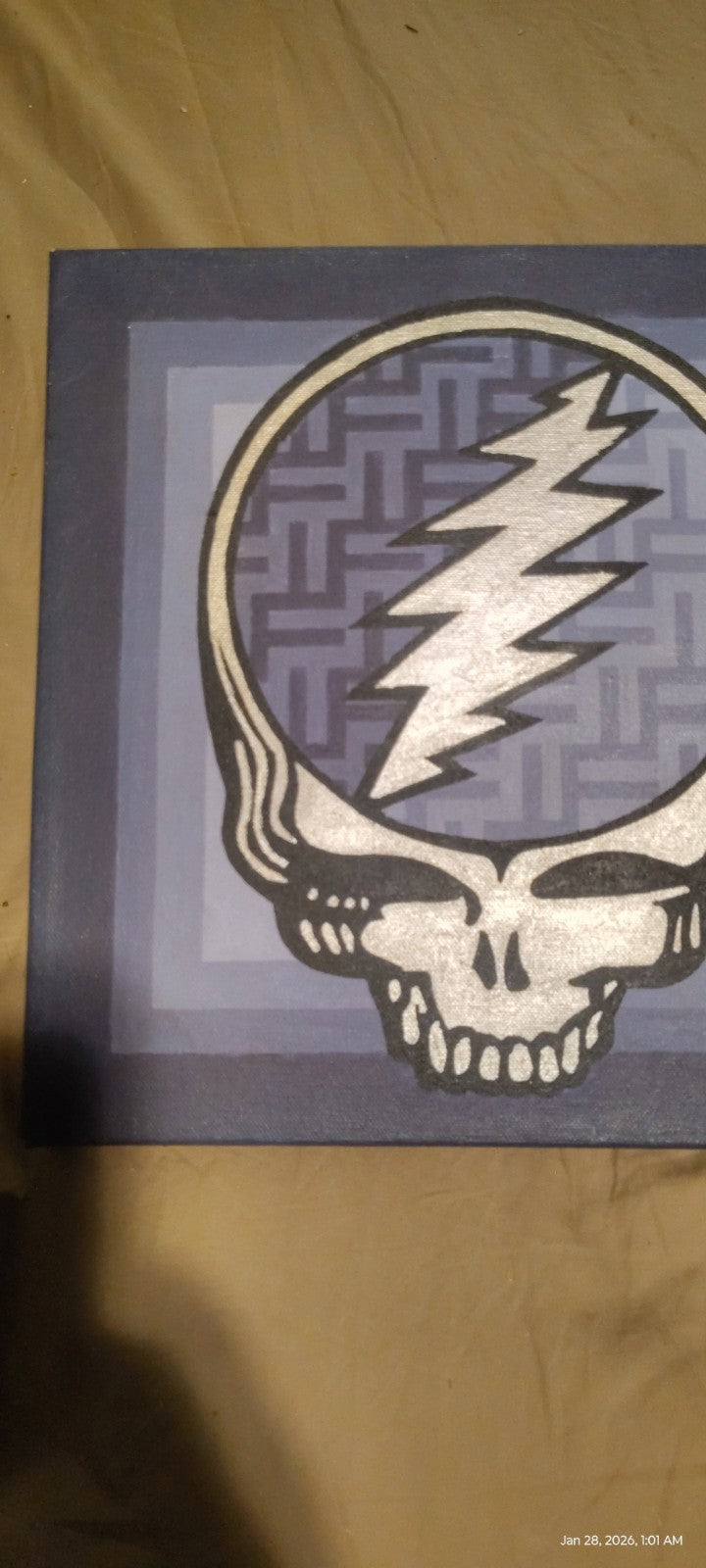 Hand Painted Grateful Dead Still Your Face Painting One Of A Kind Art 
