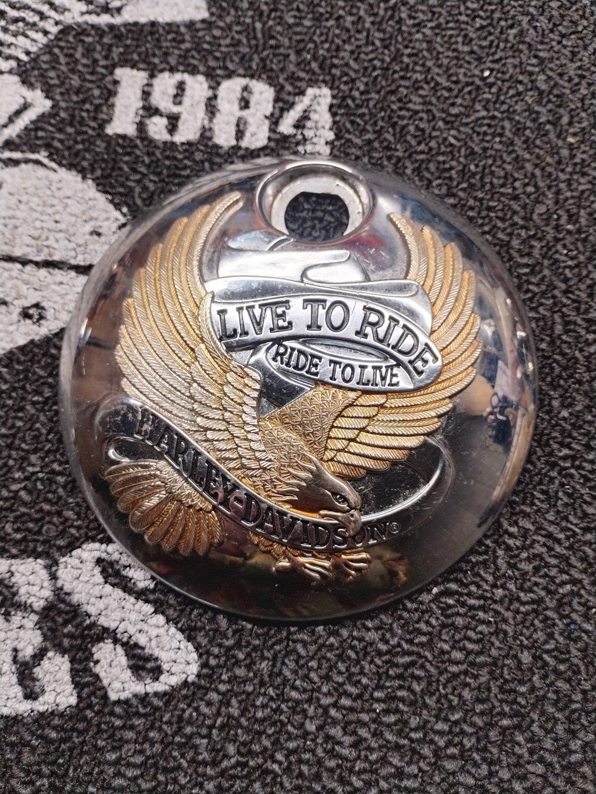 89-91 Vtg Harley Live to Ride 🦅 Eagle Fuel/ Gas Door 61278-88 FLHS FLT Electra