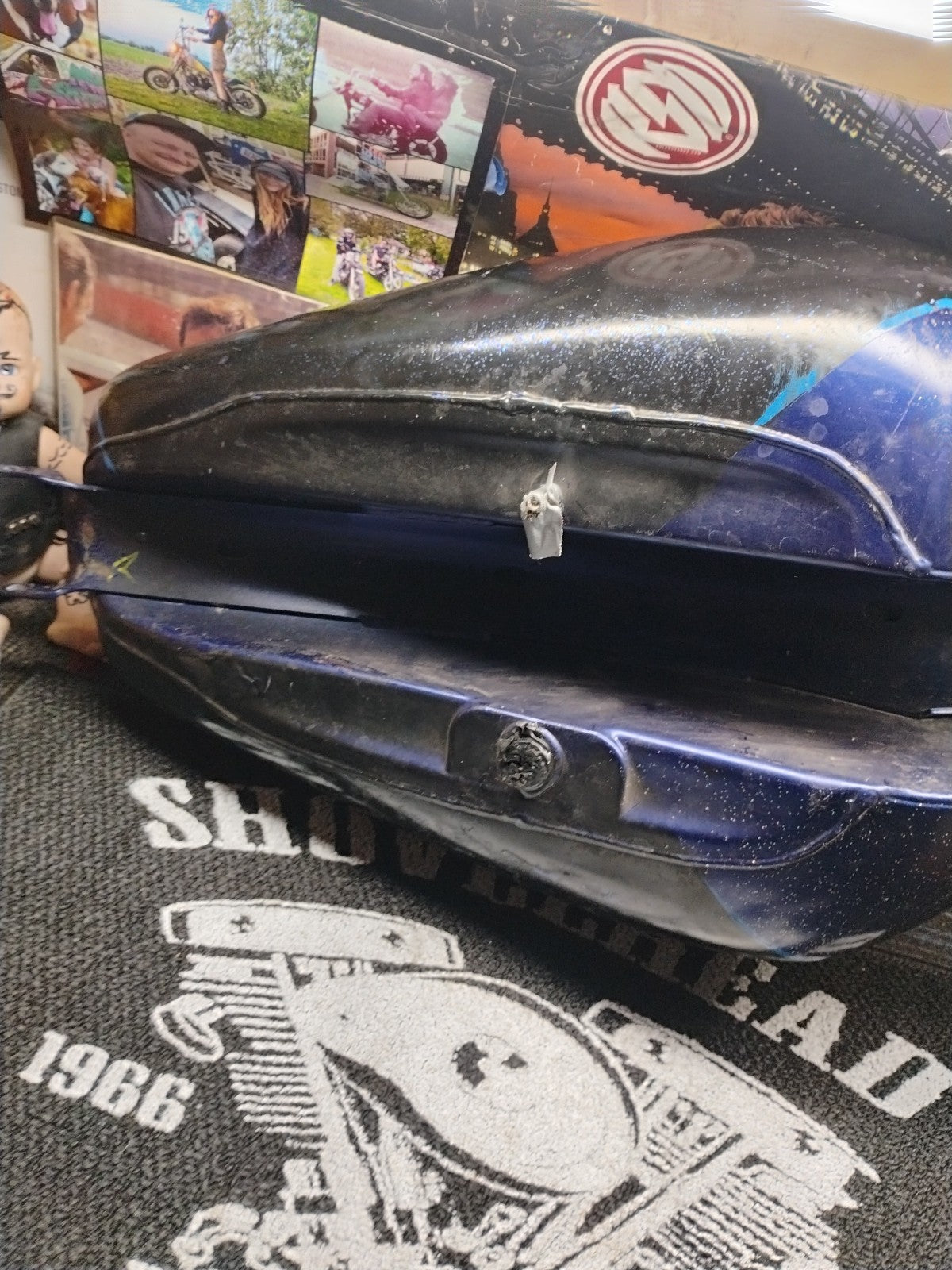 4.5 Gallon Harley Sportster Custom 883c 1200c Blue White 2007^ OEM Factory Large