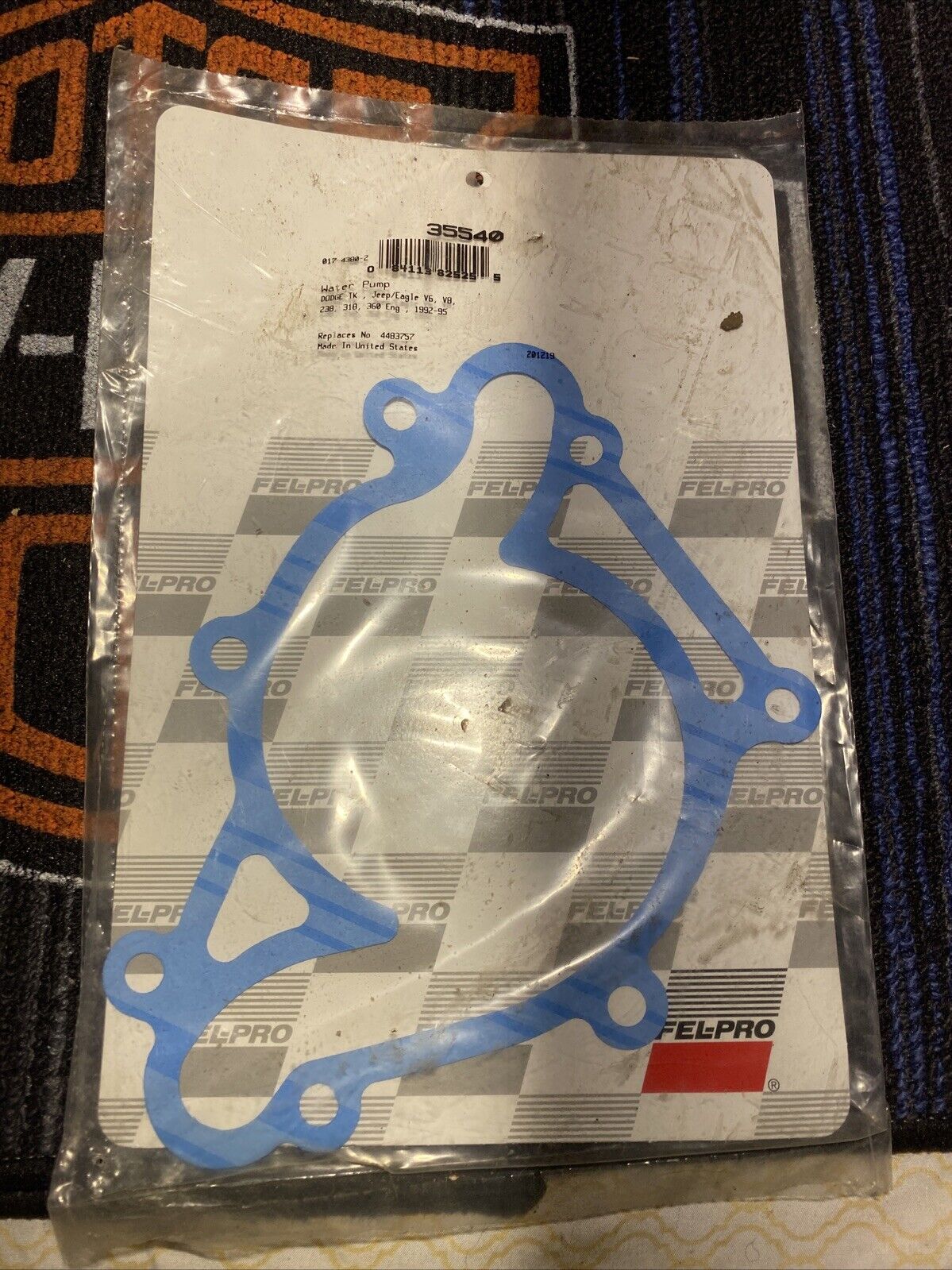 Engine Water Pump Gasket Fel-Pro 35540 Jeep 92-98 V8 V6