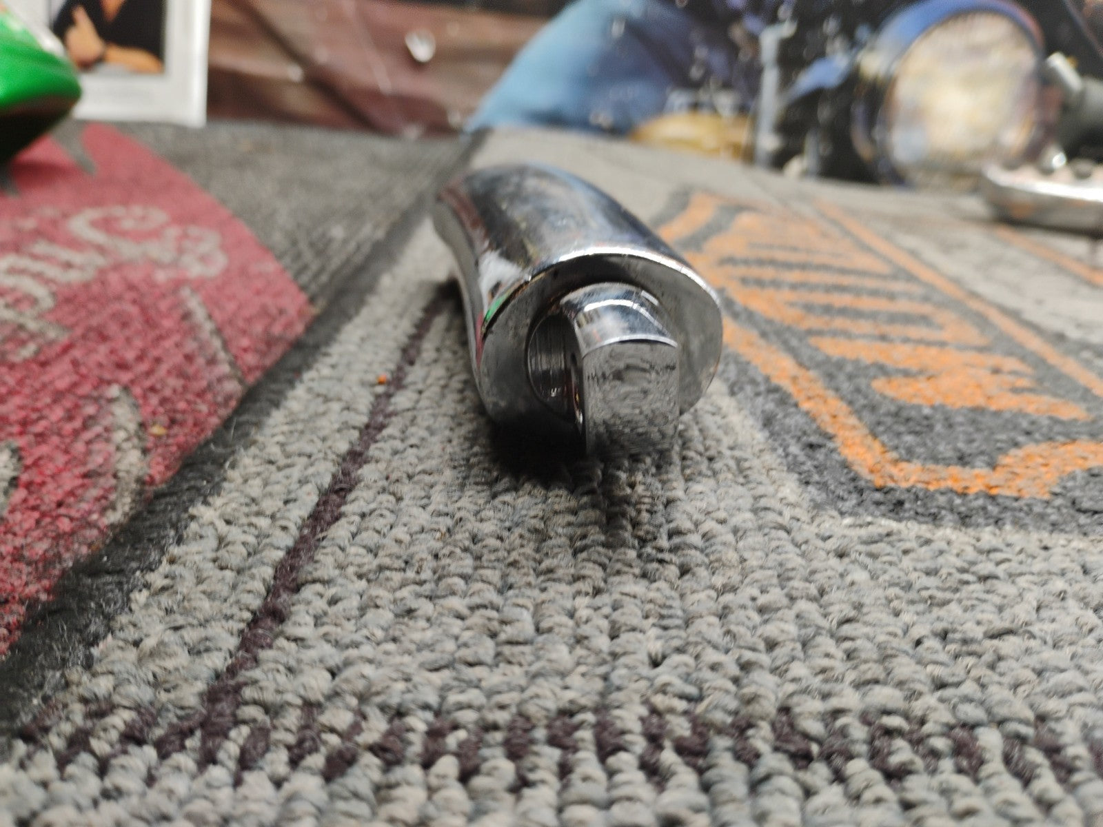 HARLEY DAVIDSON OEM CHROME & RUBBER FOOTPEG LEFT