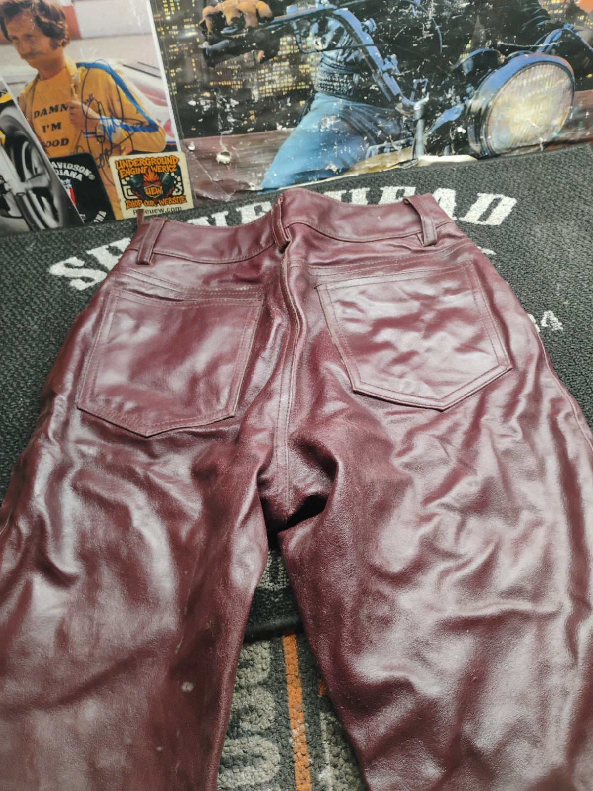 Wilsons Leather Maxima Oxblood Red Leather Pants Women's Size 6 Vintage