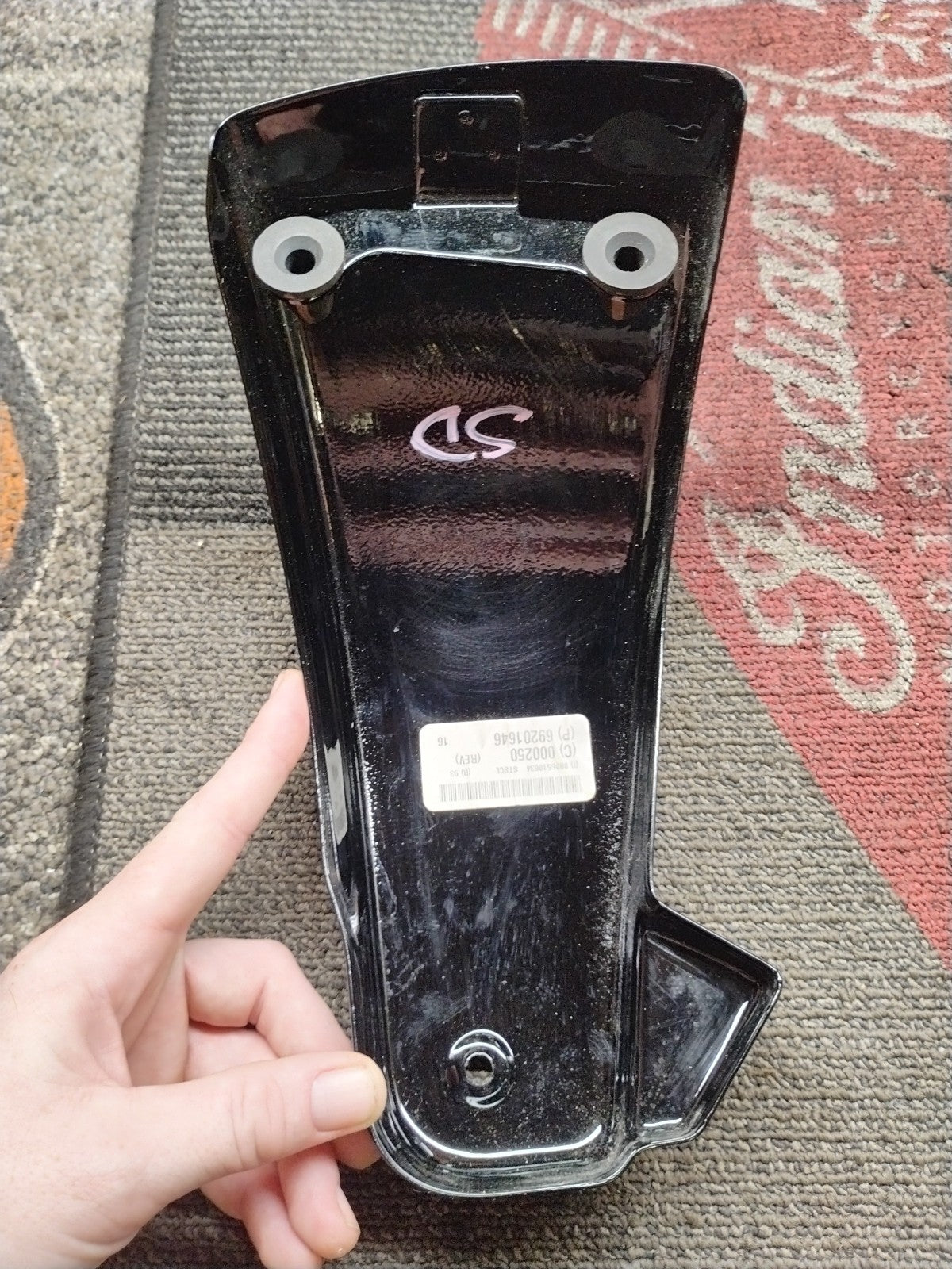 18 Up Harley Softail Street Bob FXBB Left Side Frame Cover Gloss Black 69201646