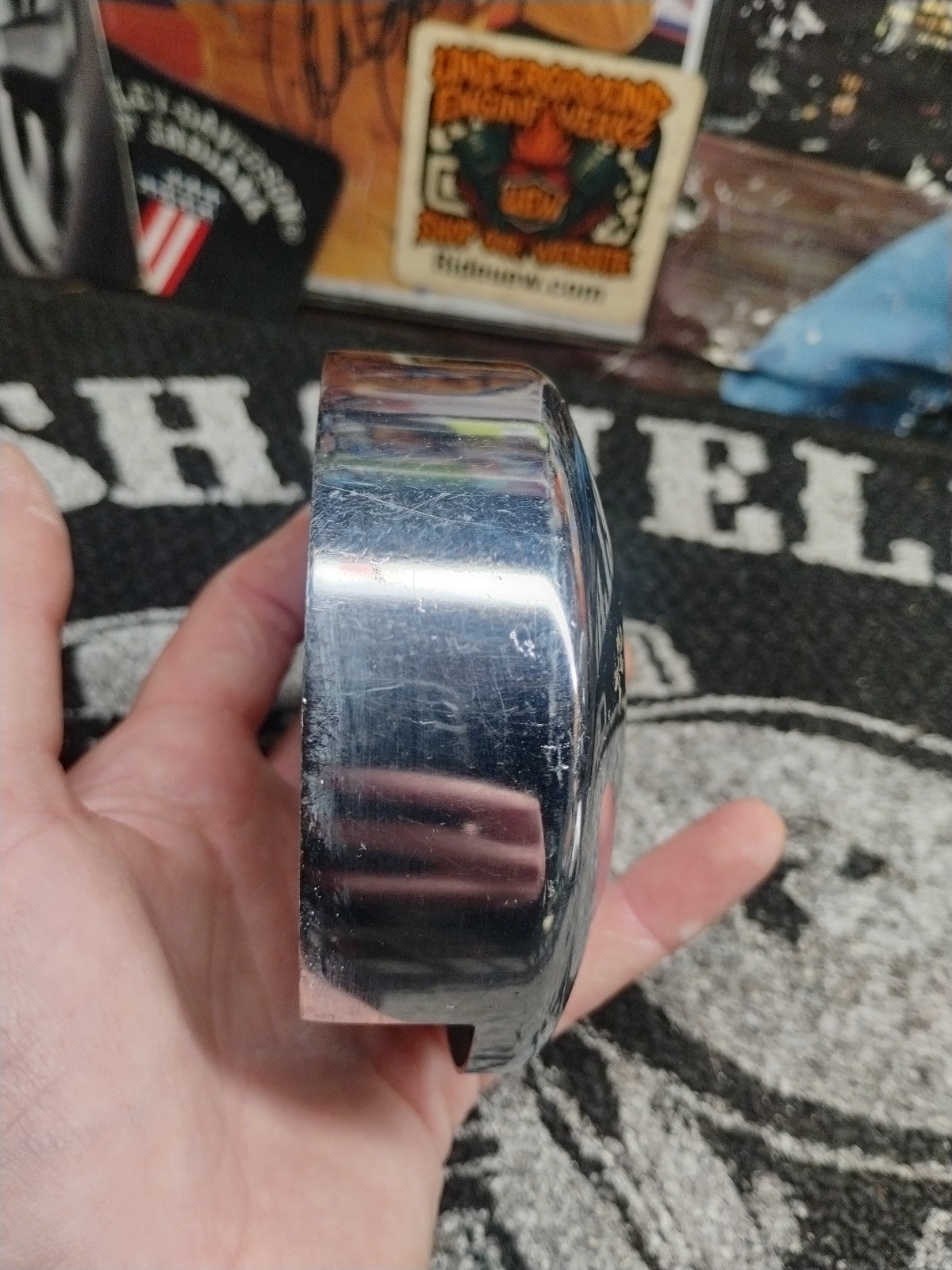 Harley Davidson Generator End Cover Chrome Shovelhead Ironhead