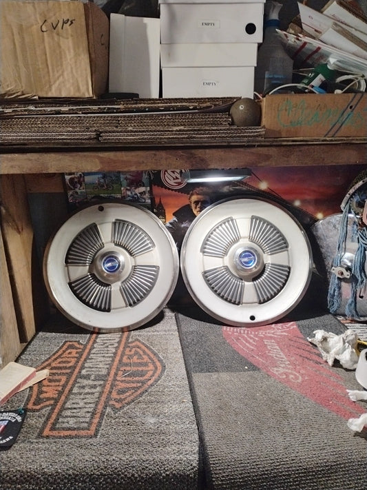 (2) 15" Hubcaps Wheelcovers for 1965 Ford Galaxie