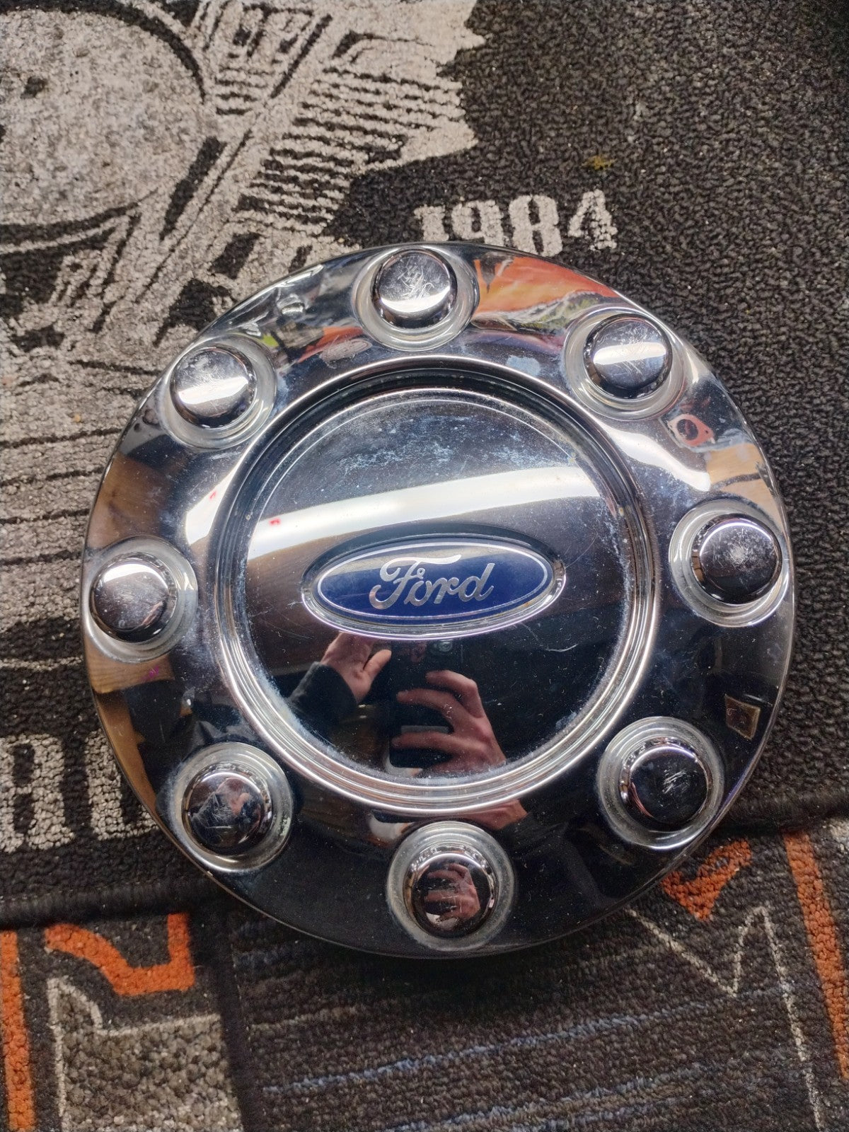 Set of 4 OEM Ford King Ranch Center Caps Chrome Hub Covers