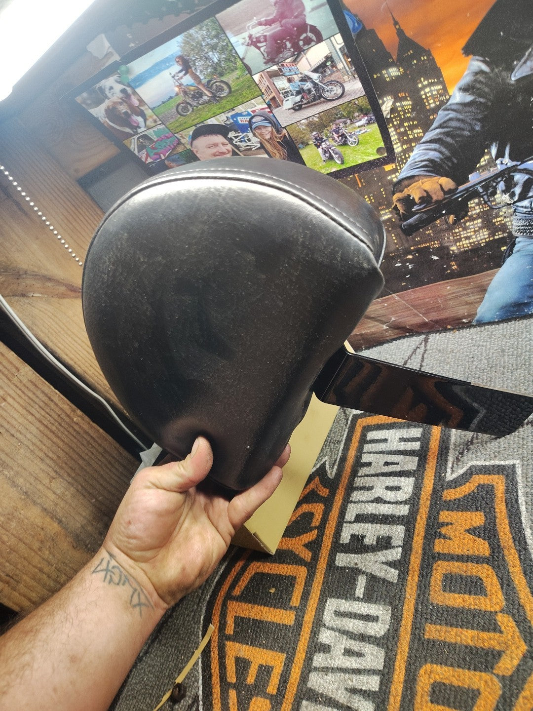 Motor Driver Backrest For Harley Touring Bikes With A Pillow Ttop Or High Seat