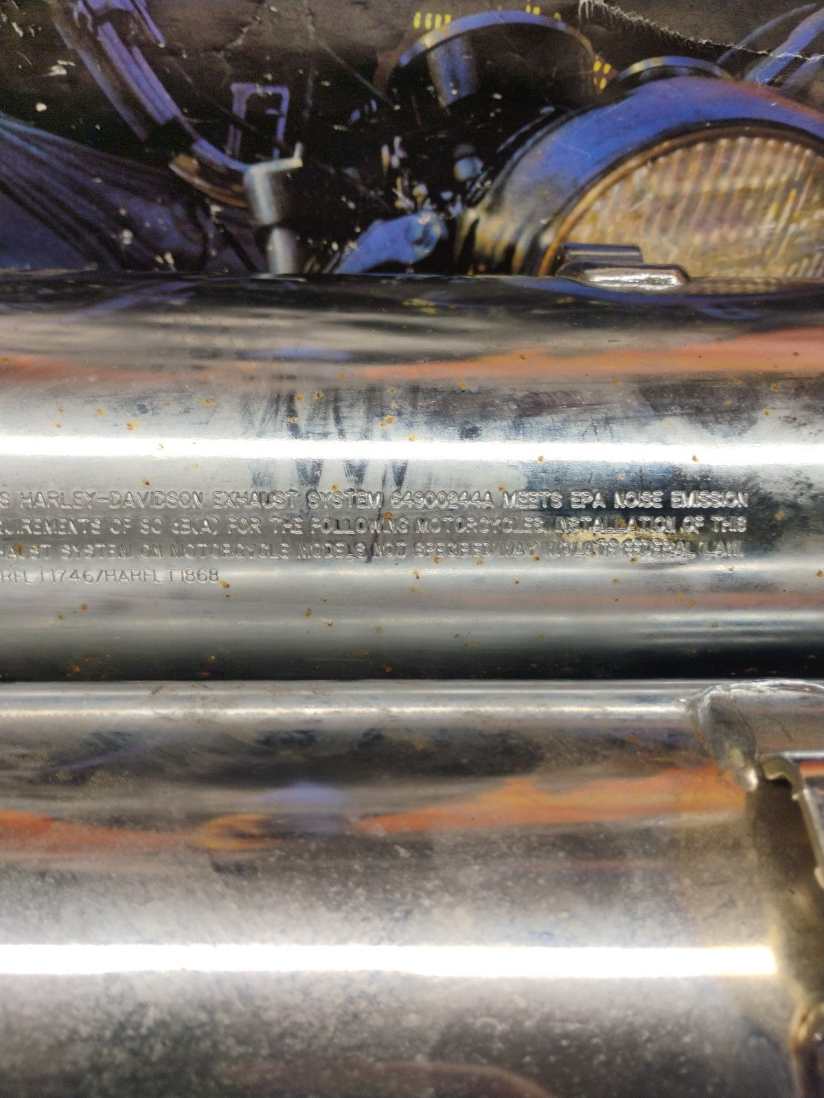 17-23 Harley Davidson Tri Glide Ultra Chrome Exhaust Mufflers Muffler 64900244A