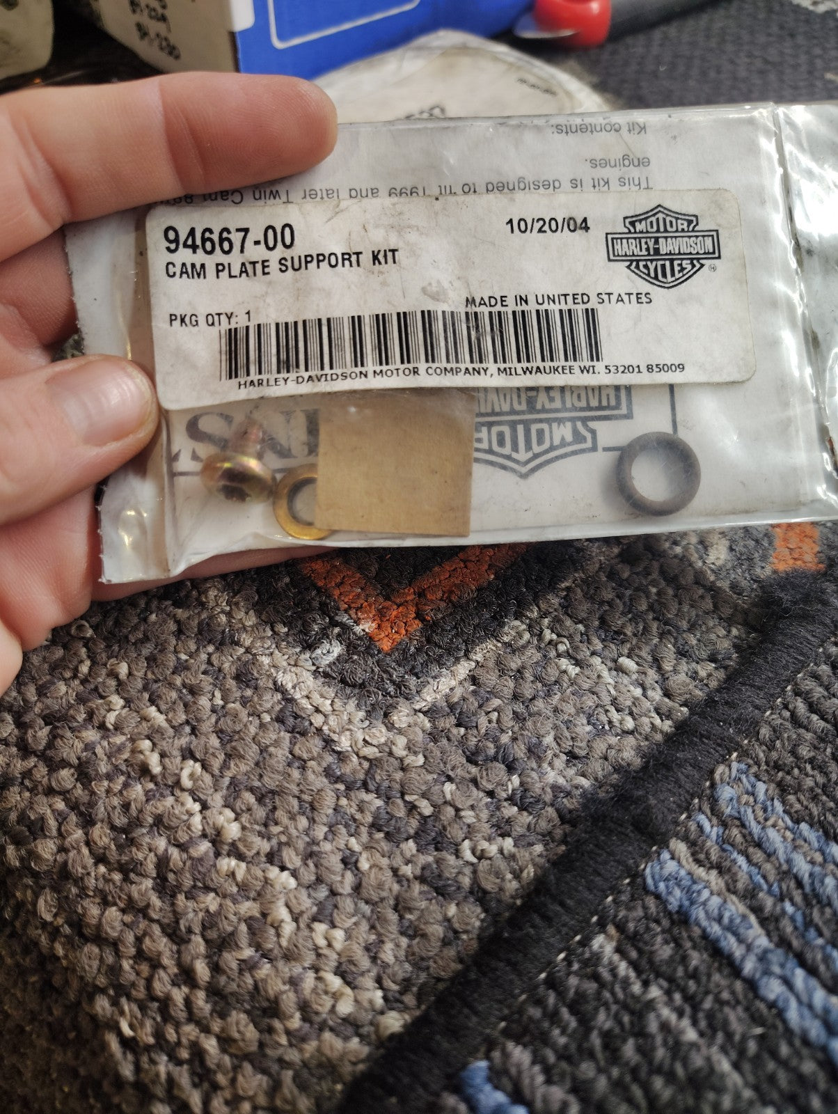 Harley-Davidson OEM NOS Cam Support Plate Kit 94667-00 Twin Cam