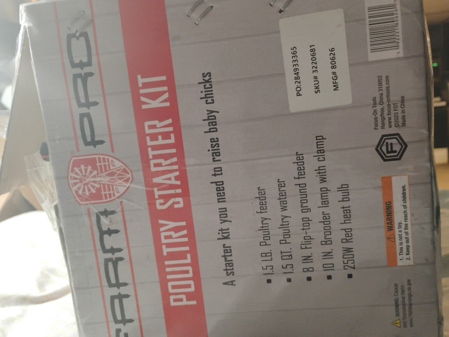 Farm Pro Double-Tuf Chick 5pc Beginner Supply Starter Kit - Red