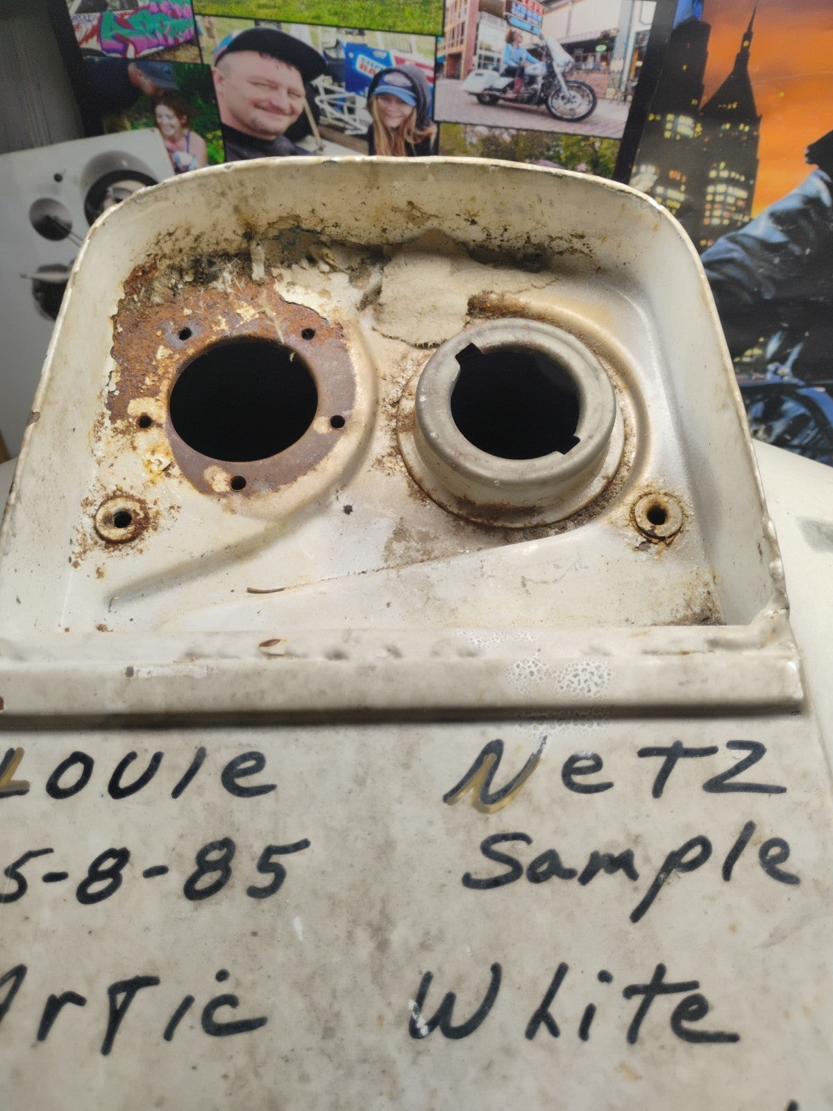 1985 Artic White Champagne Gold Sample Electra Glide Tank