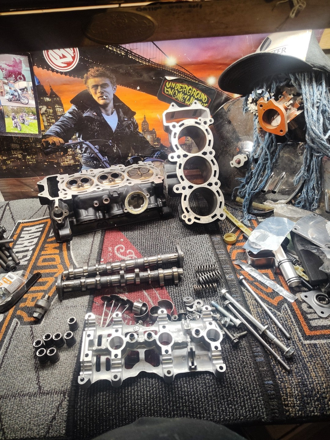 2009 Triumph Street Triple 675 Cylinder Head With Cams Cylinders And Hardware 