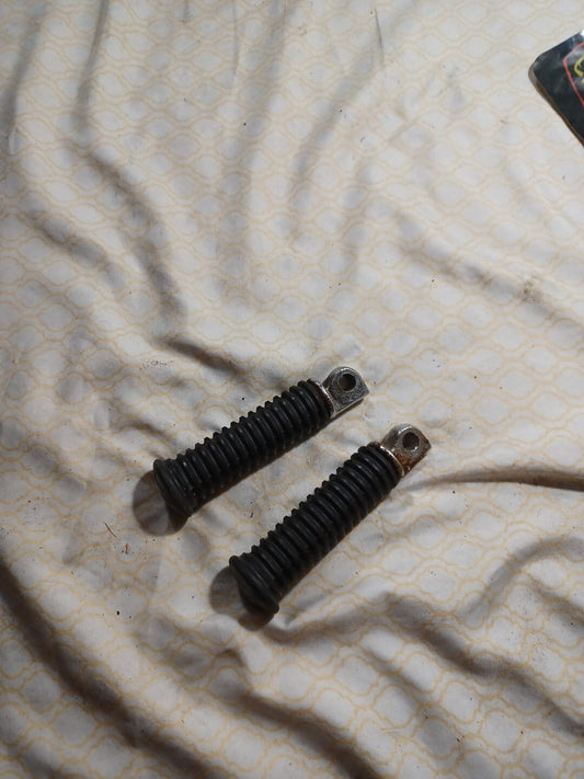 Harley Touring FXR Dyna Sportster & Softail Black Rubber Footpegs Footrests +Toe