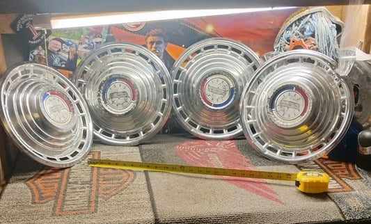 Set Of 4 Vintage 1963 Ford Galaxie 14" Wheel Cover Hubcap USED.