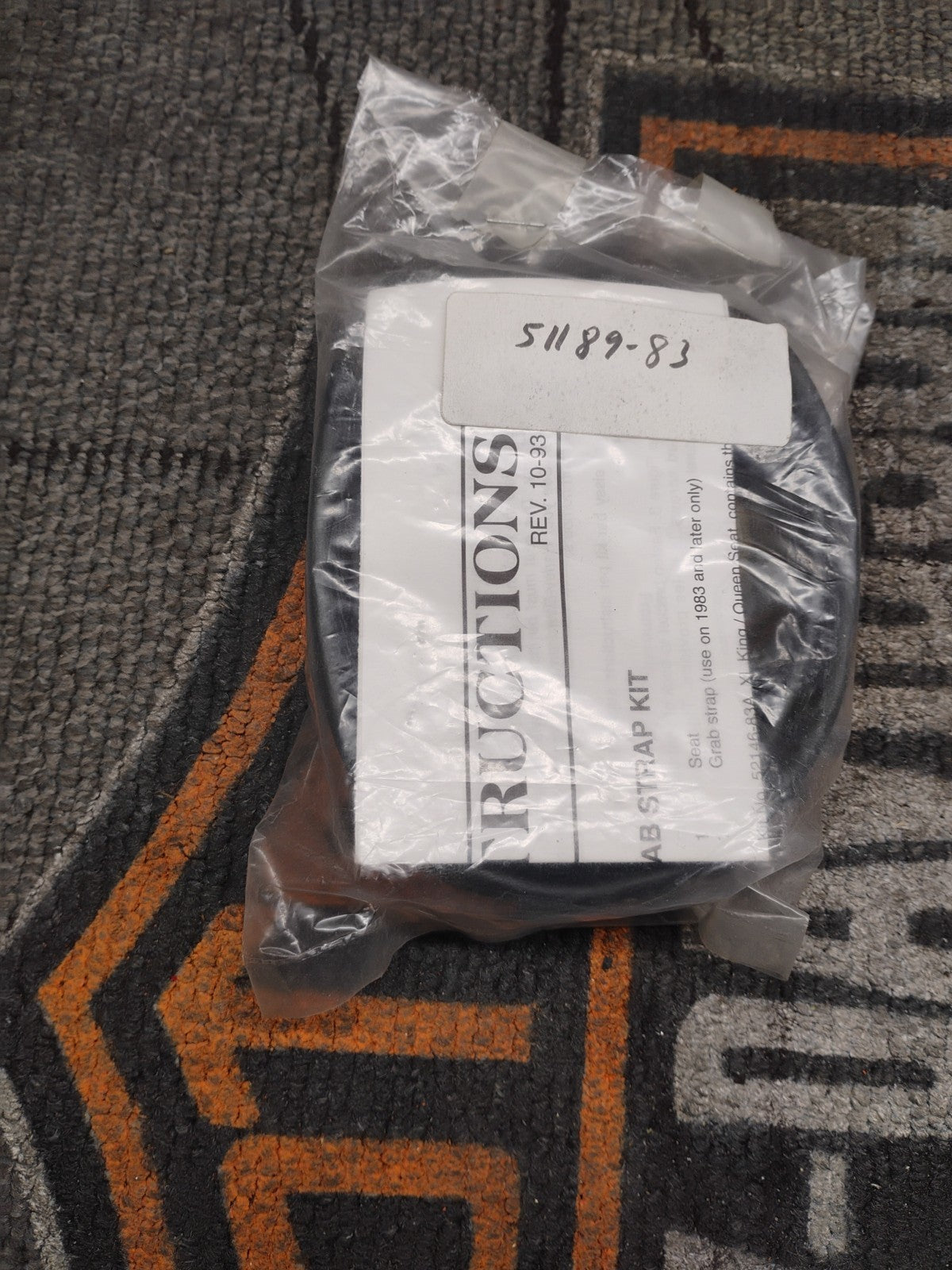 NOS Harley Davidson OEM Passenger Pillion Grab Strap Kit XLX Models 51189-83 AMF