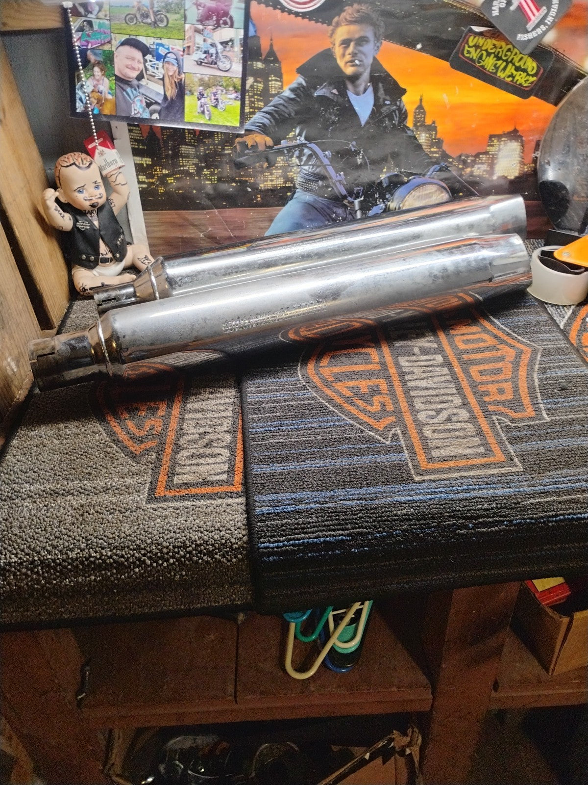 HARLEY DAVIDSON TOURING EXHAUST MUFFLERS BAGGER DRESSER MILWAUKEE EIGHT OEM M8