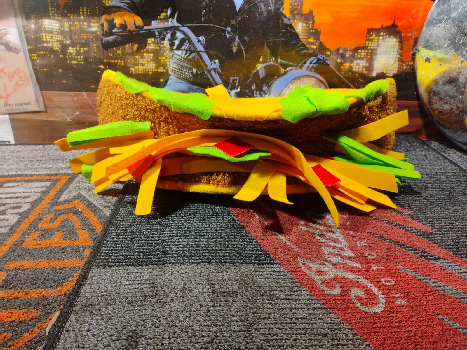 Adult Fiesta Yellow Taco Party Hat Novelty Food Prop Halloween Costume Accessory