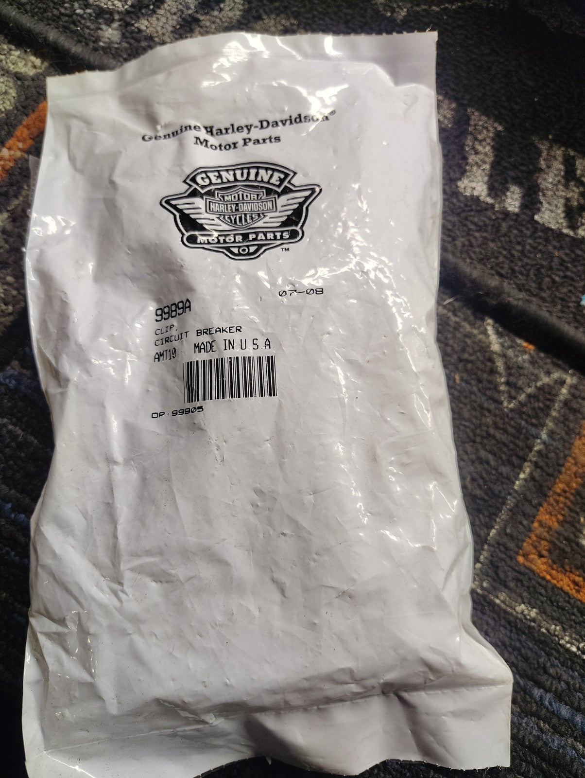 NOS OEM Harley-Davidson Circuit Breaker Clip 9989A Genuine Factory Hardware