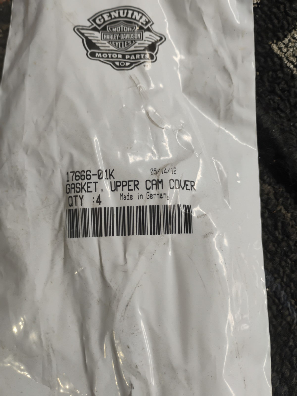 Harley-Davidson OEM 17666-01K Upper Cam Cover Gasket NOS