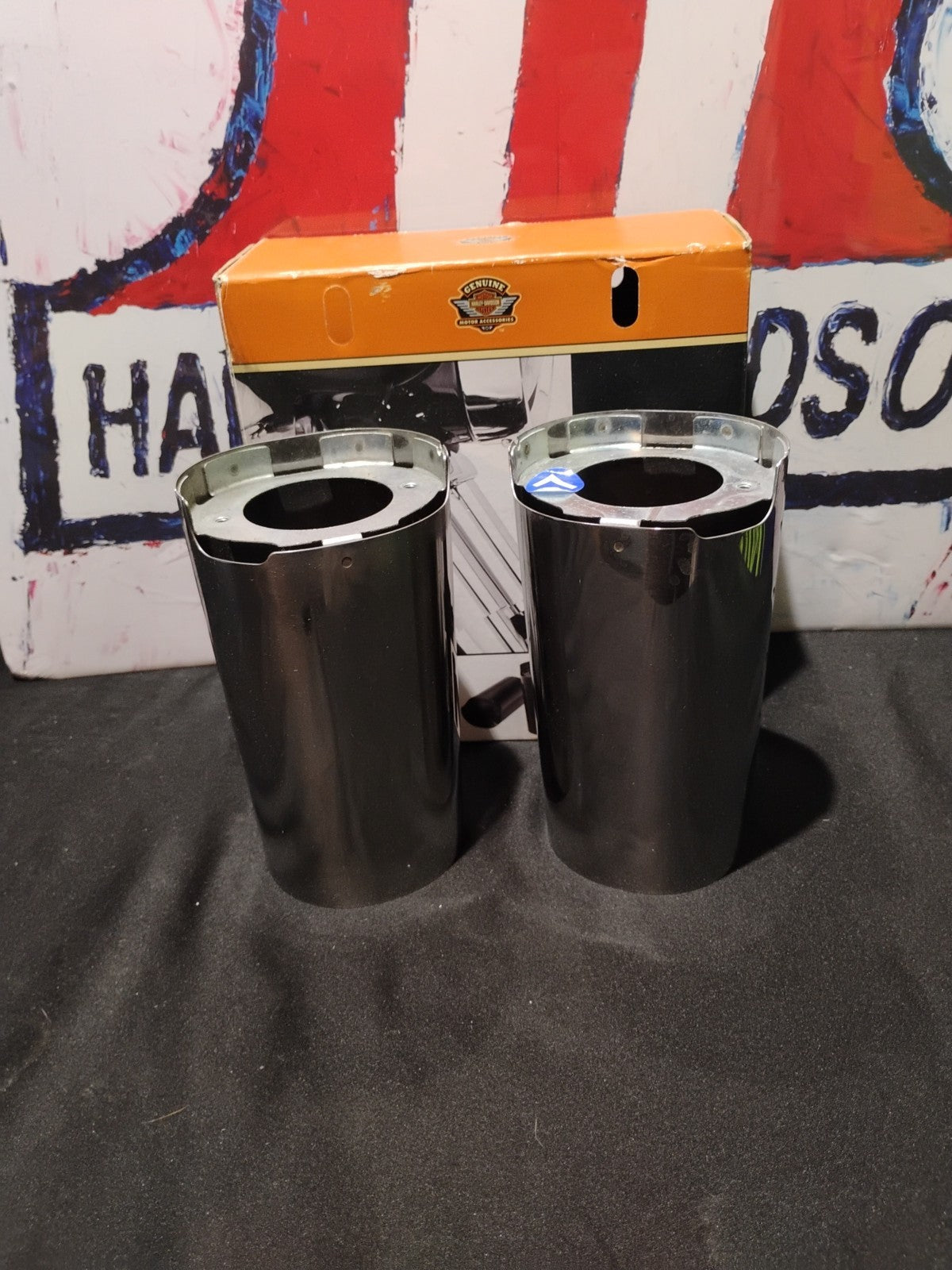 Harley Davidson upper Fork Slider Covers, Chrome