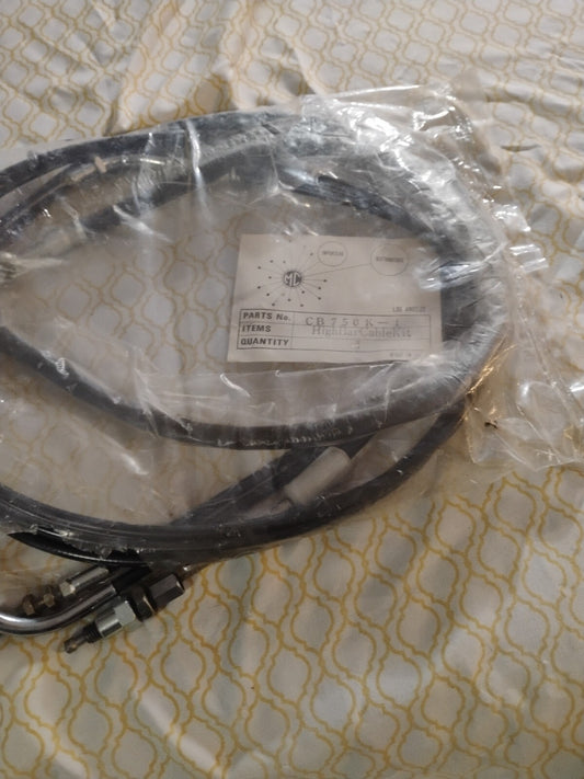 1973 Honda CB750 Four 6"HIGH BAR CARBLE KIT CB750K-1 Vintage Nos Oem